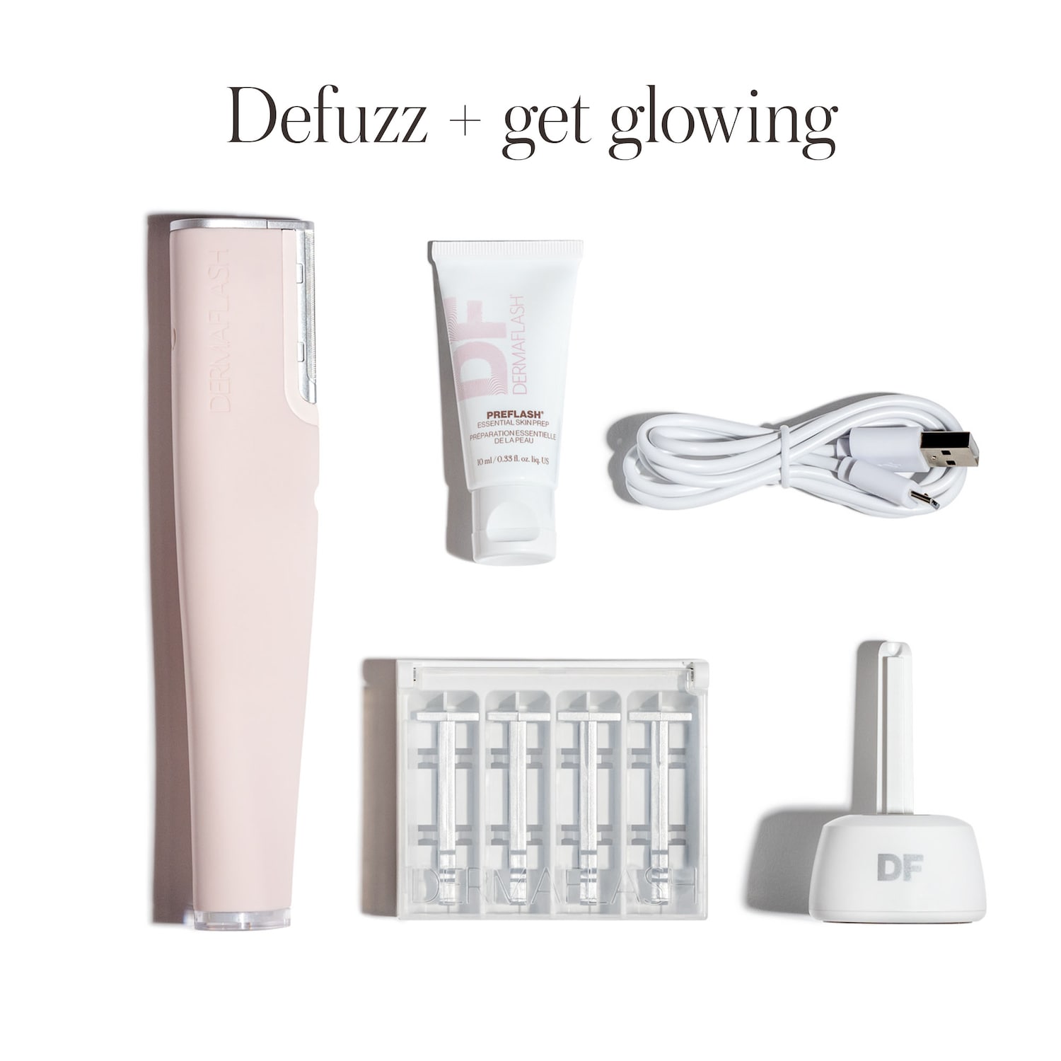 Аппарат для дермапланинга и удаления пушковых волосков Dermaflash LUXE+ Advanced Sonic, цвет: Пудровый розовый — фото 7