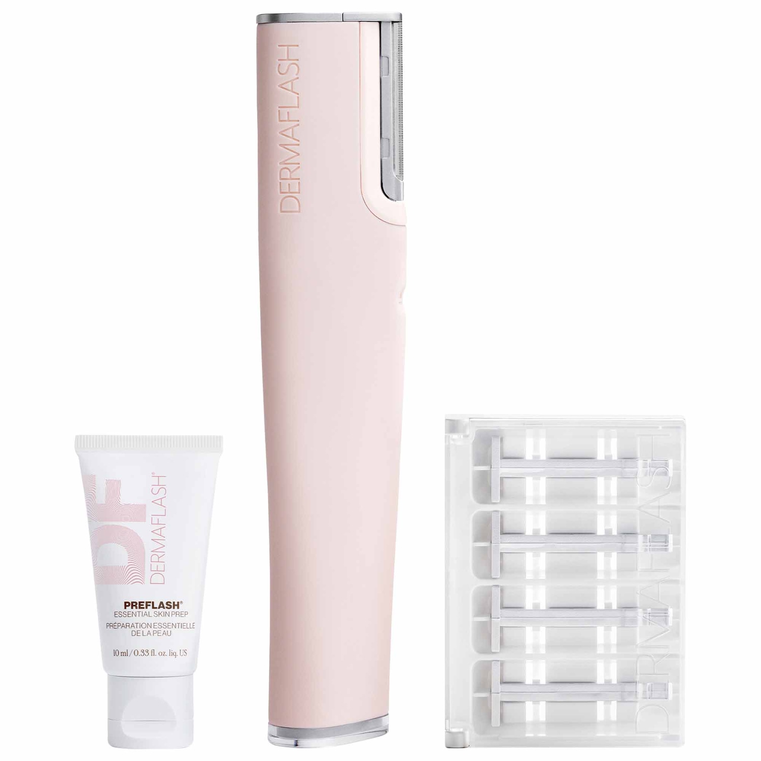 Аппарат для дермапланинга и удаления пушковых волосков Dermaflash LUXE+ Advanced Sonic, цвет: Пудровый розовый — фото 1