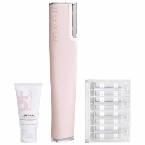 Аппарат для дермапланинга и удаления пушковых волосков Dermaflash LUXE+ Advanced Sonic, цвет: Пудровый розовый
