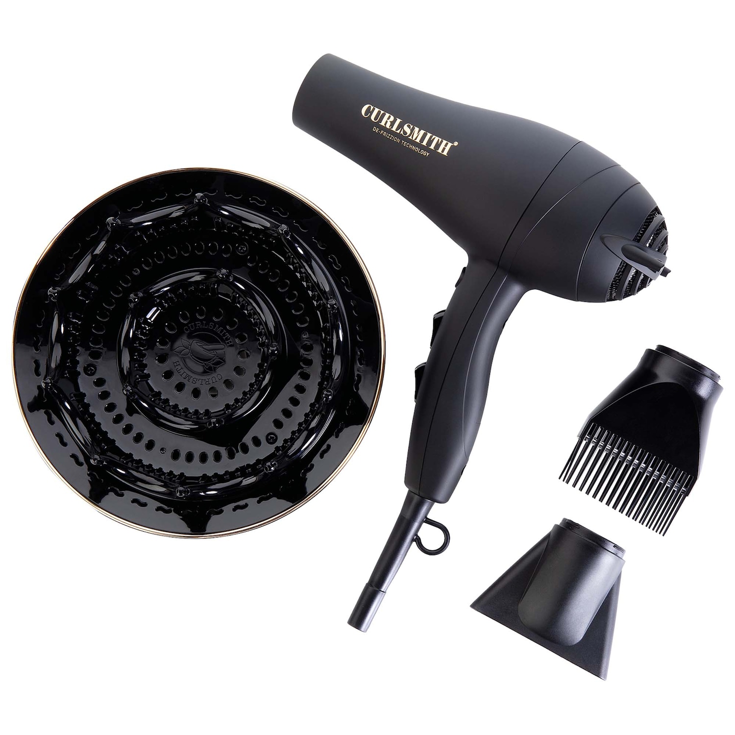 Фен Curlsmith Hair Defrizzion с большим диффузором XXL