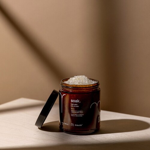 Soak bath salts are typically used by adding them to warm bath water. As you soak in the bath, the salts dissolve and release their minerals and vitamins into the water. You can then enjoy the benefits as they are absorbed through the skin.