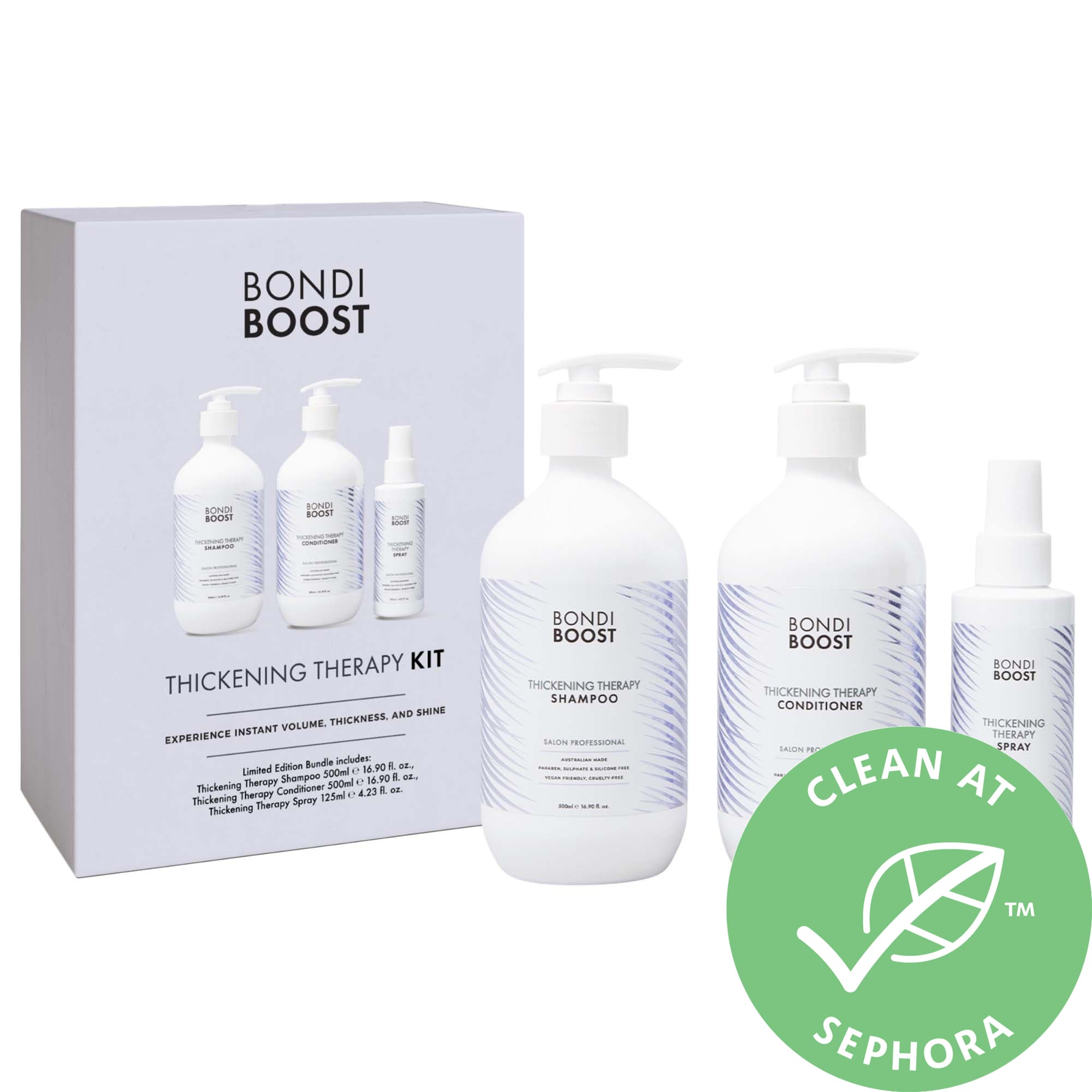 Bondiboost Hair Thickening Therapy Kit With Shampoo, Conditioner And