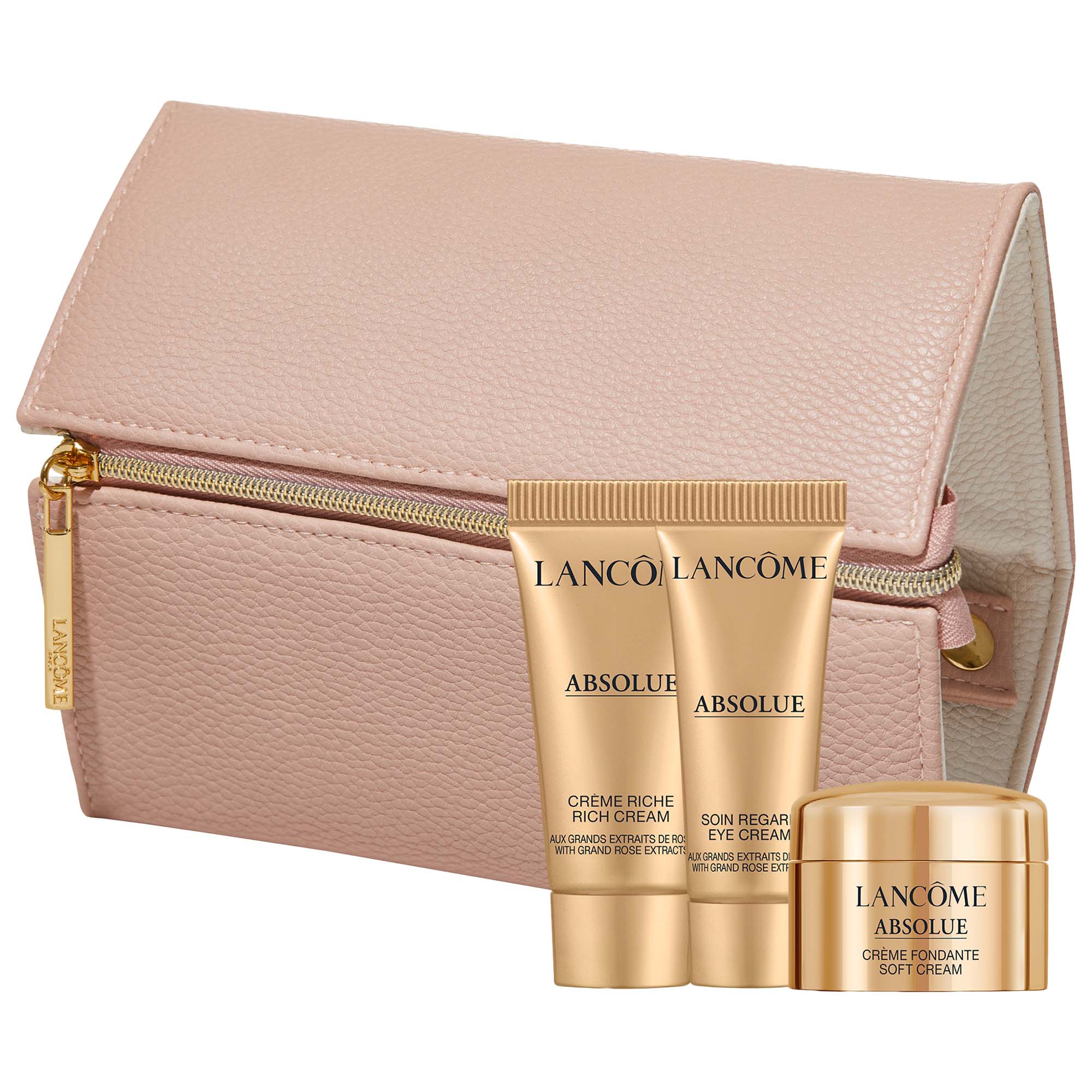 Absolue Soft Cream 5mL, Rich Cream 5mL, Eye Cream 3mL + bag