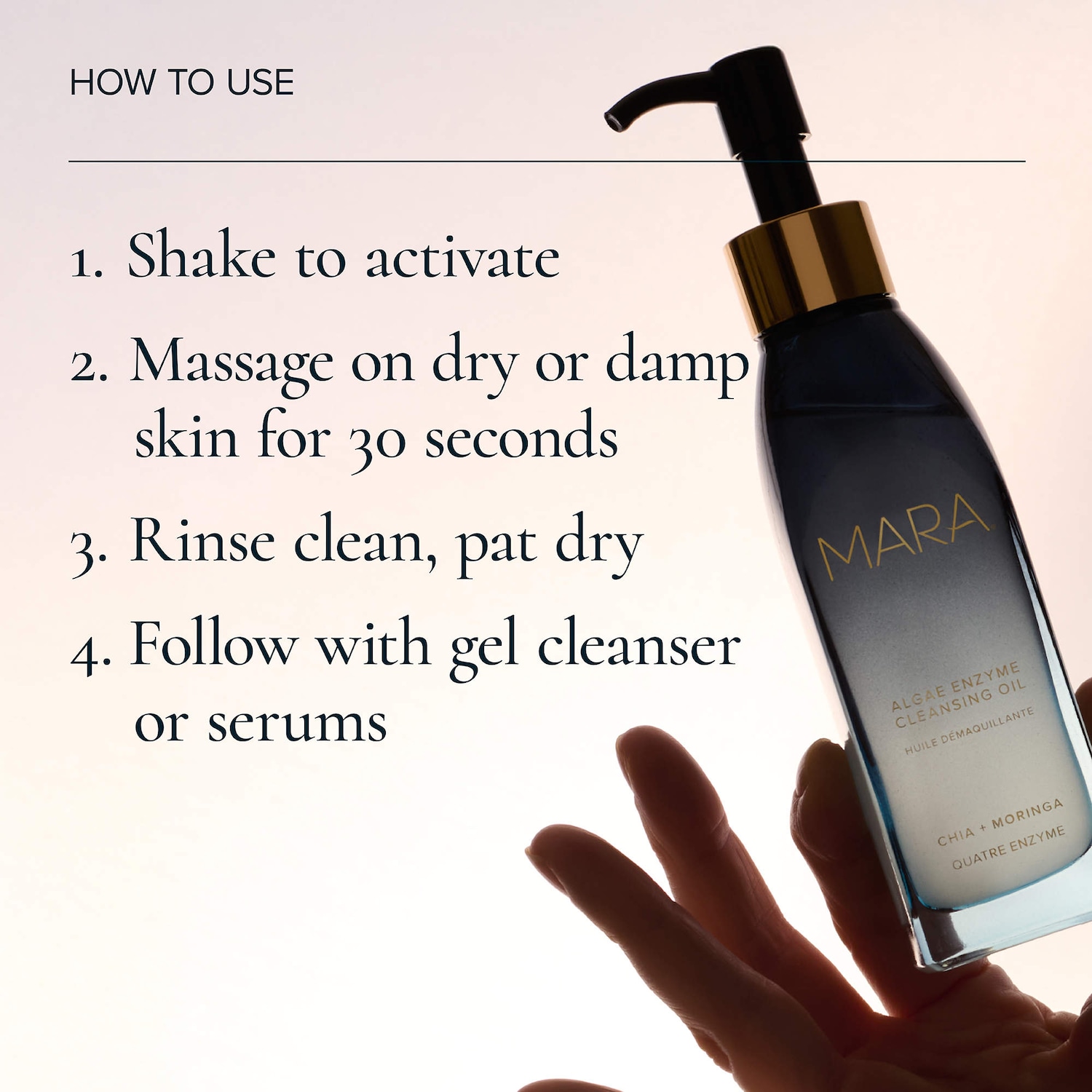 Algae Enzyme Cleansing Oil Makeup Remover with Chia + Moringa