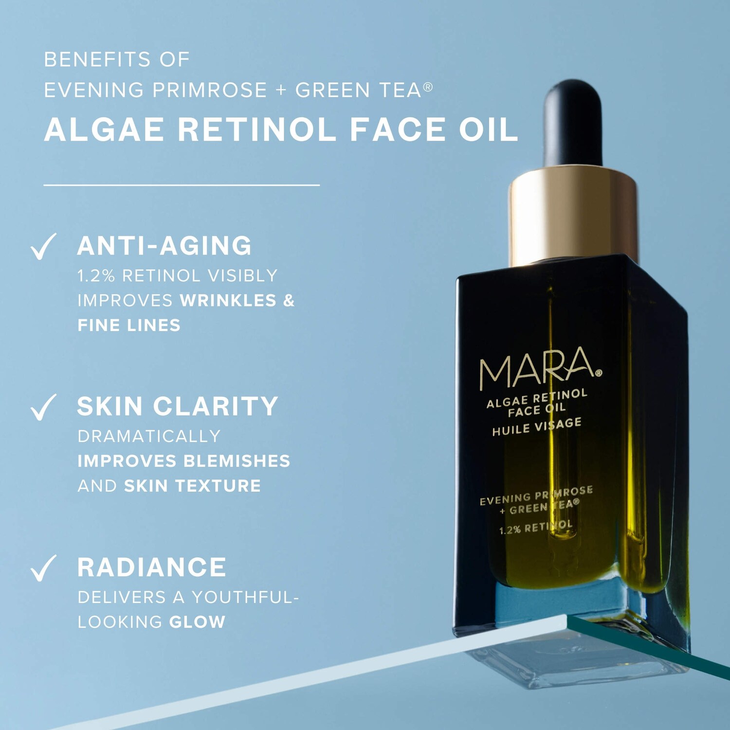 1.2% Clean Algae Retinol Face Oil for Anti-Aging and Wrinkles with