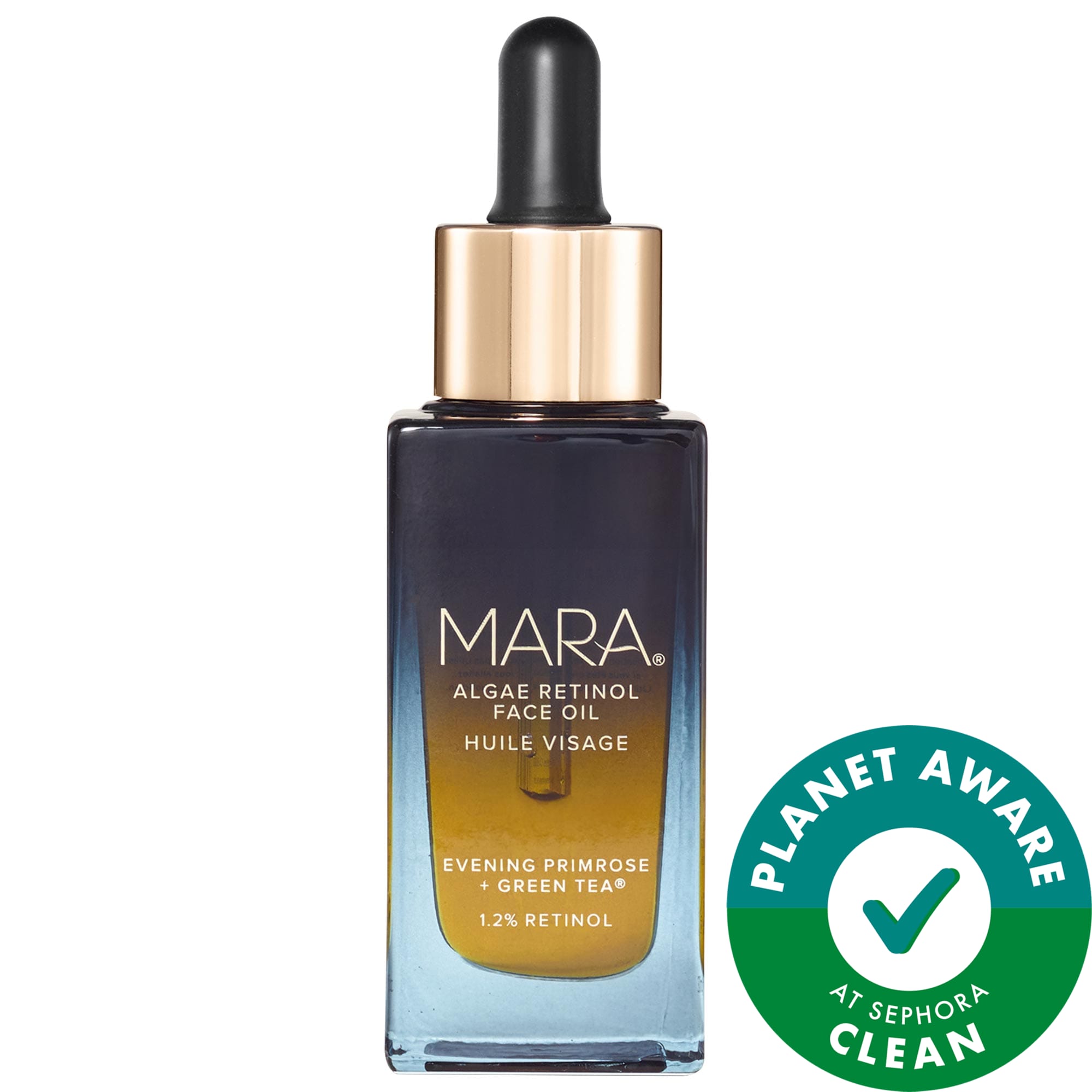 MARA 1.2% Clean Algae Retinol Face Oil for Anti-Aging and Wrinkles with Green Tea 1 oz / 30 mL