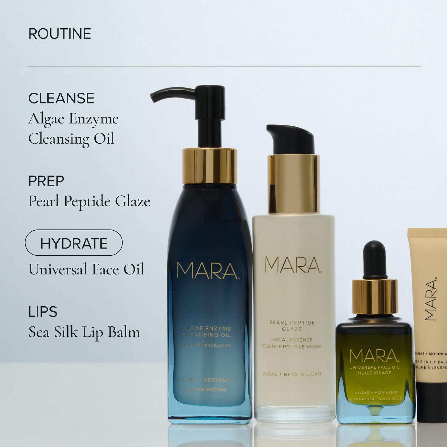 Universal Hydrating Face Oil for Anti-Aging and Glow with Algae + Moringa