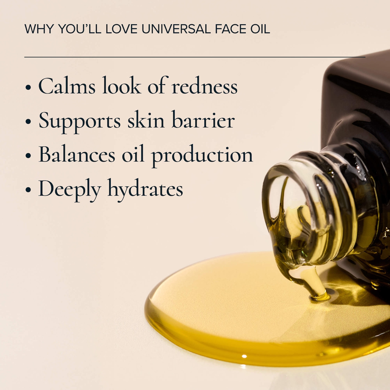 Universal Hydrating Face Oil for Anti-Aging and Glow with Algae + Moringa