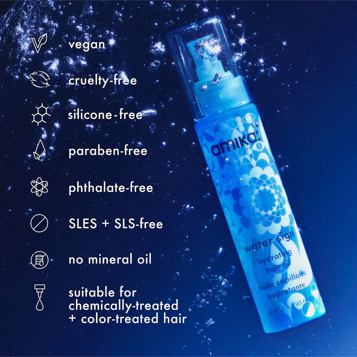 Water Sign Hydrating Hair Oil with Hyaluronic Acid