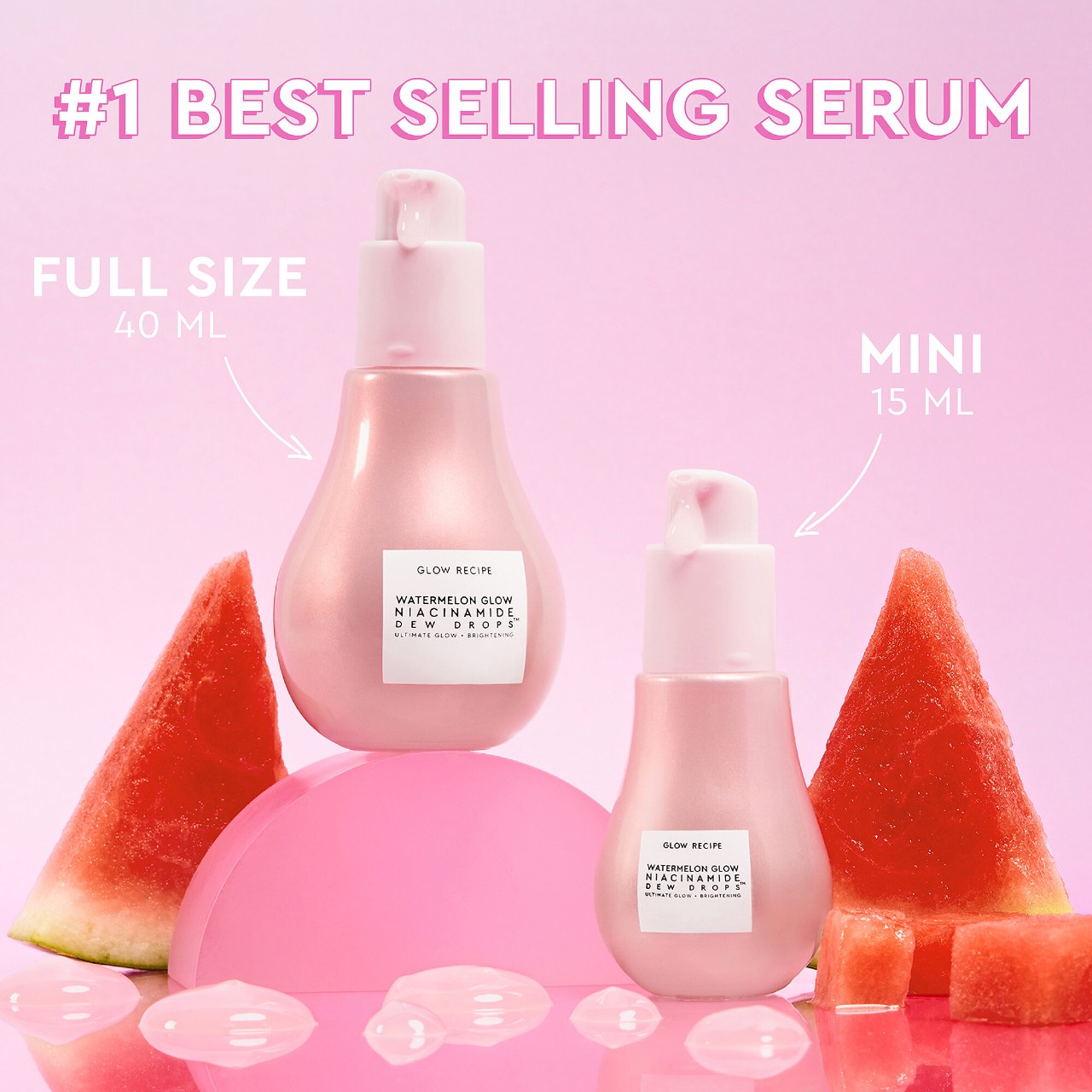 Мини-универсальная осветляющая сыворотка Glow Recipe Watermelon Glow Niacinamide Dew Drops — фото 7
