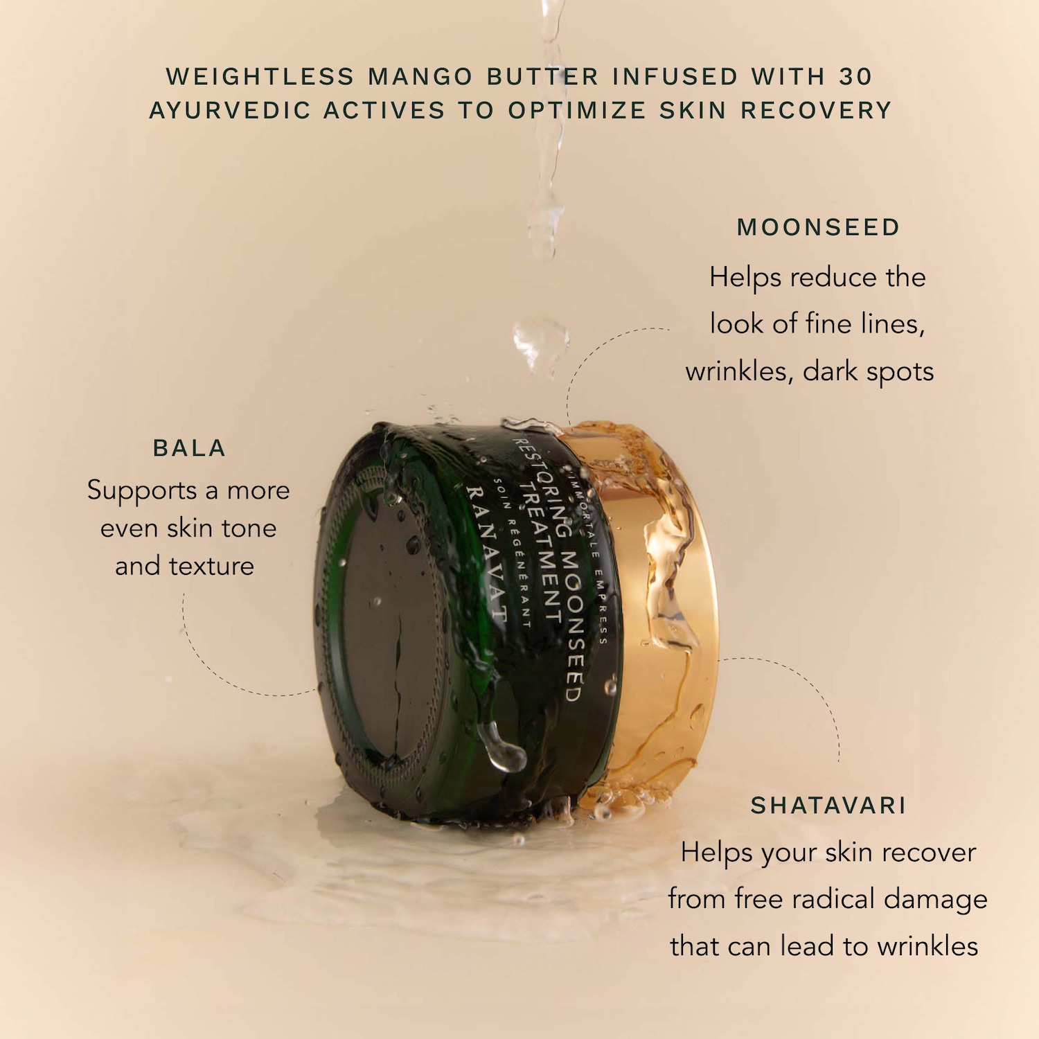 Overnight Soothing Treatment Moonseed Balm with 30 Ayurvedic Adaptogens