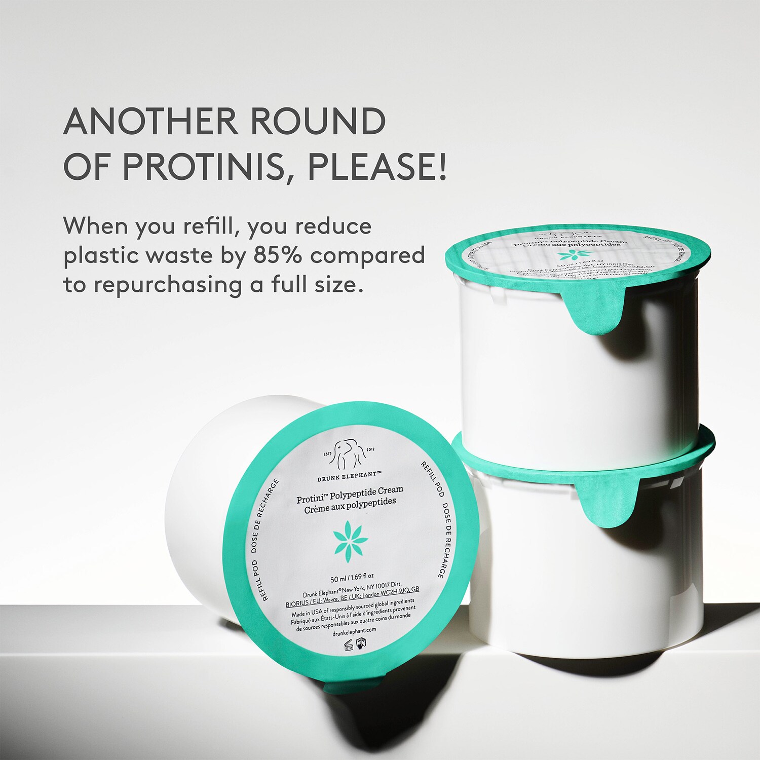 Hydratant raffermissant polypeptidique Protini™ rechargeable