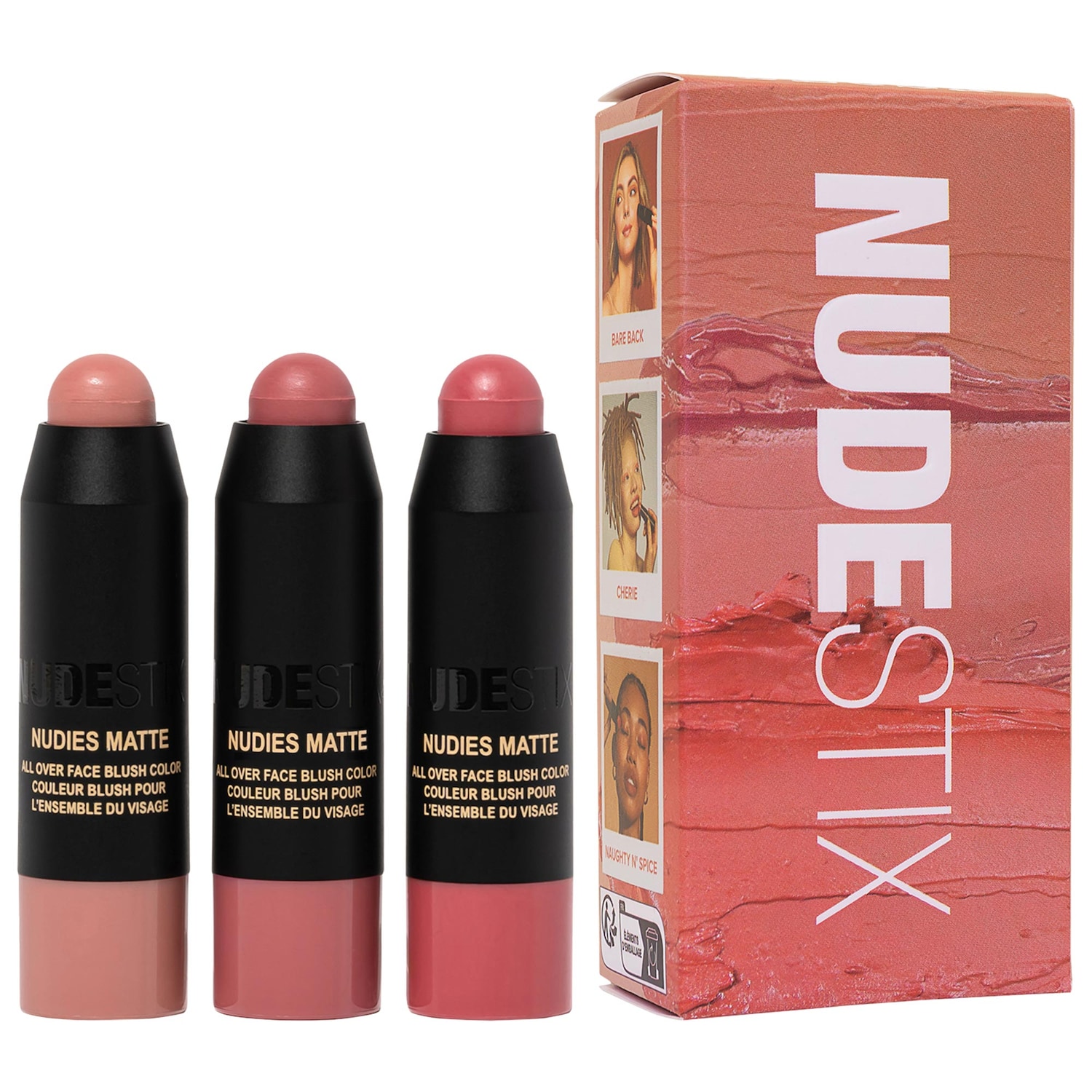 Мини-набор Nudestix Pink Nude Blush, 3 предмета — фото 1