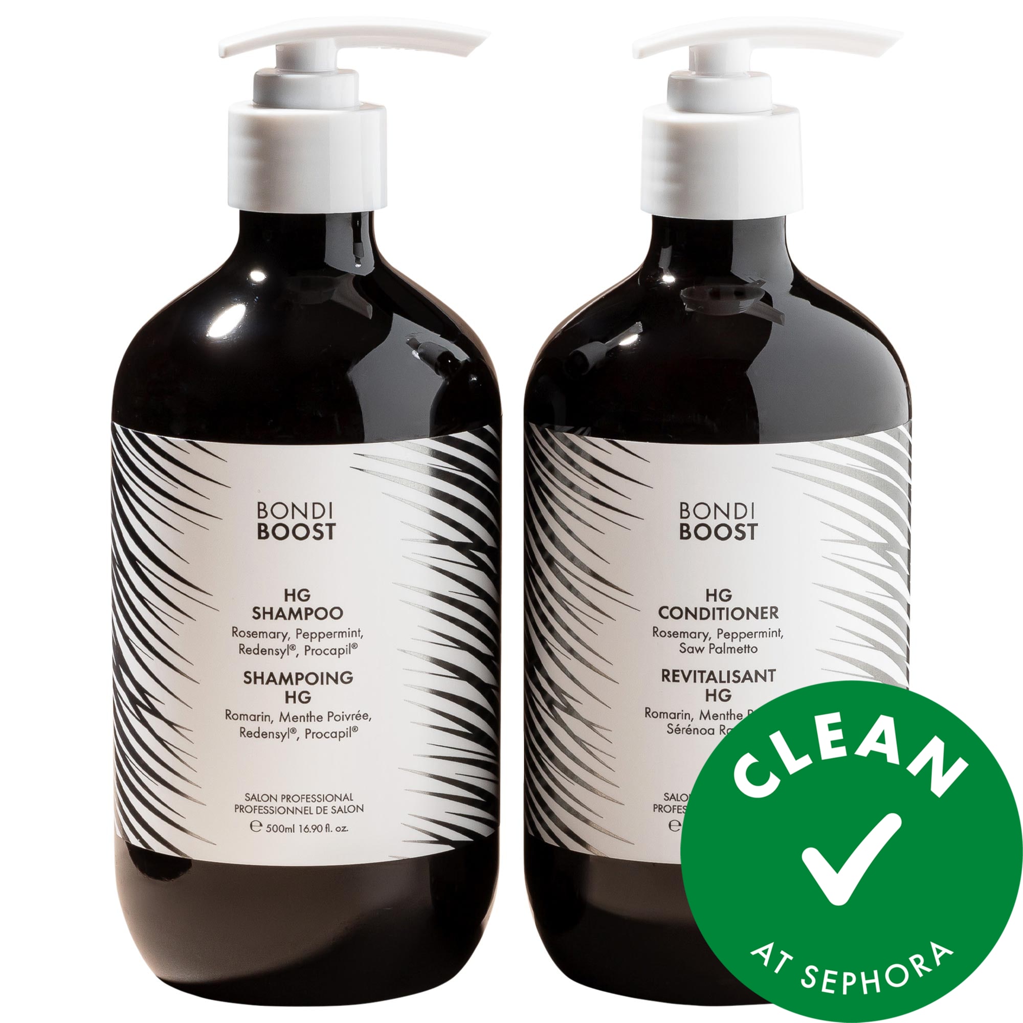 BondiBoost HG Shampoo & Conditioner Set for Thinning Hair with Rosemary