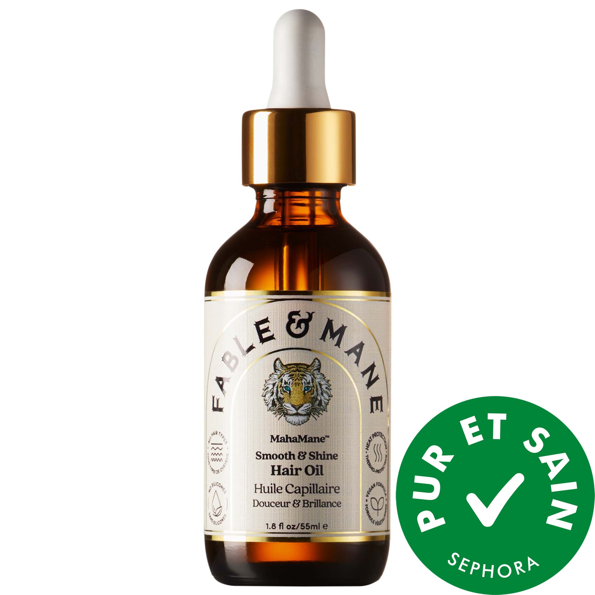 Fable & Mane Huile pour cheveux lisses et brillants MahaMane™ 1.8 oz / 55 mL