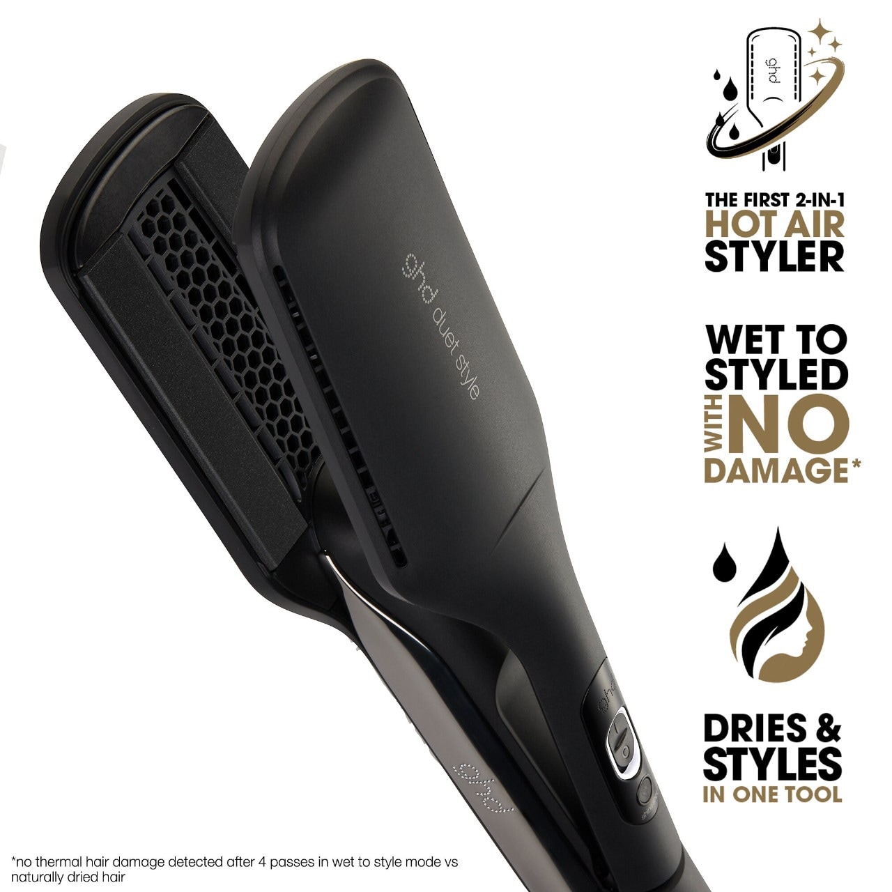 Стайлер горячего воздуха 2 в 1 ghd Duet Style, цвет: Чёрный — фото 3