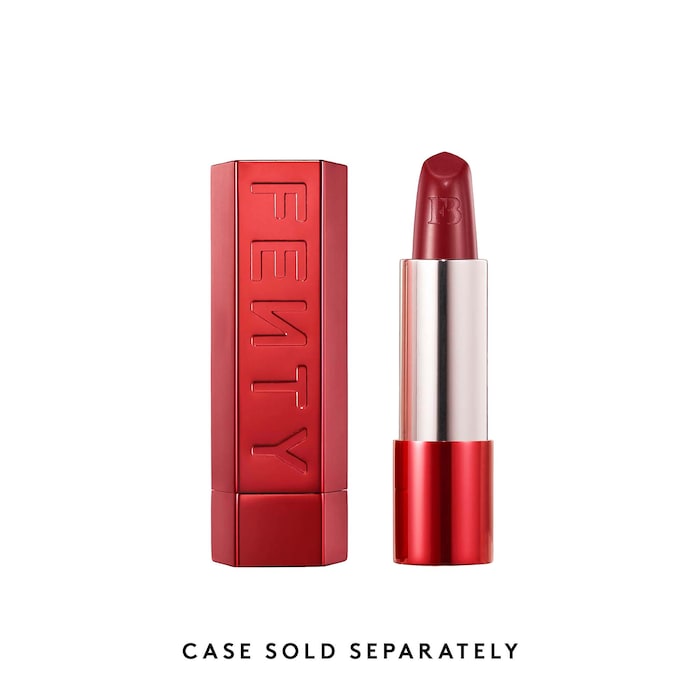 Fenty Beauty Fenty Icon refillable semi-matte lipstick with reusable case and lipstick refill