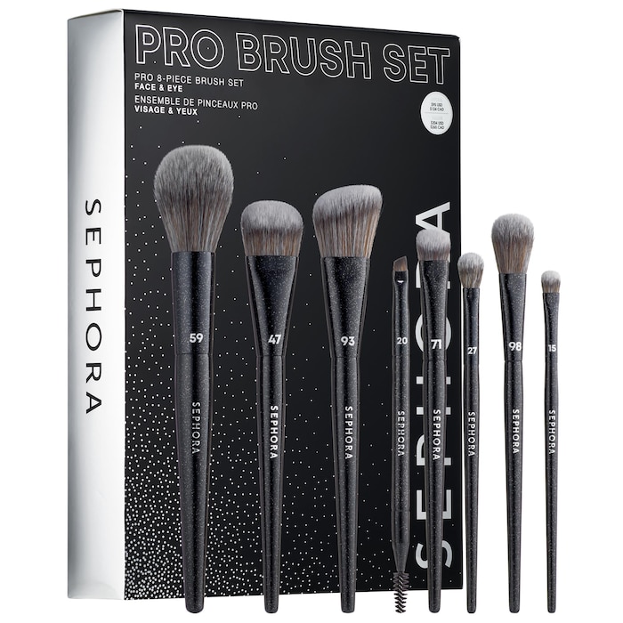 PRO 8Piece Face & Eye Brush Set SEPHORA COLLECTION Sephora