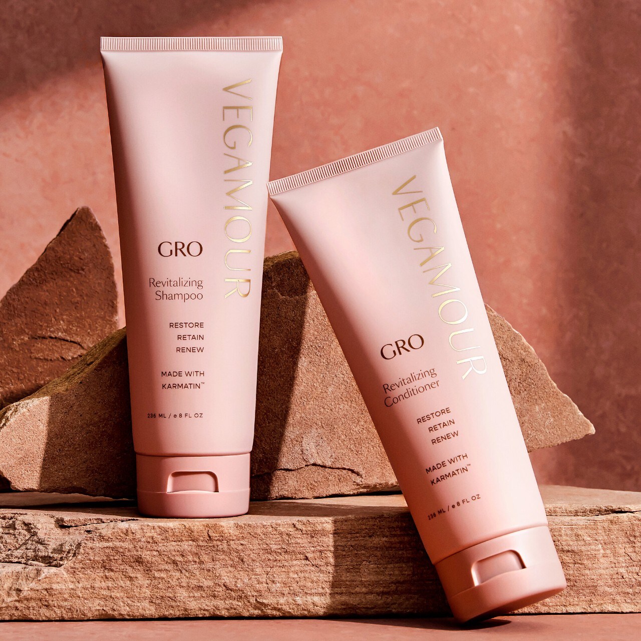 Vegamour GRO Revitalizing Shampoo and Conditioner Set for Thinning Hair