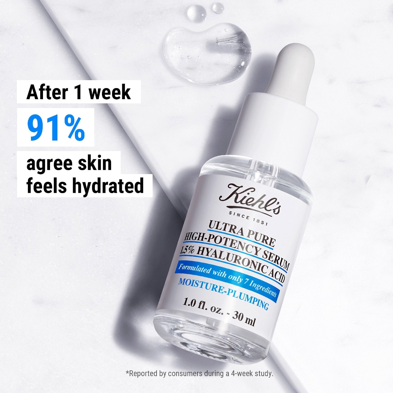 Увлажняющая сыворотка с 1,5% гиалуроновой кислоты Kiehl's Since 1851 Ultra Pure — фото 3