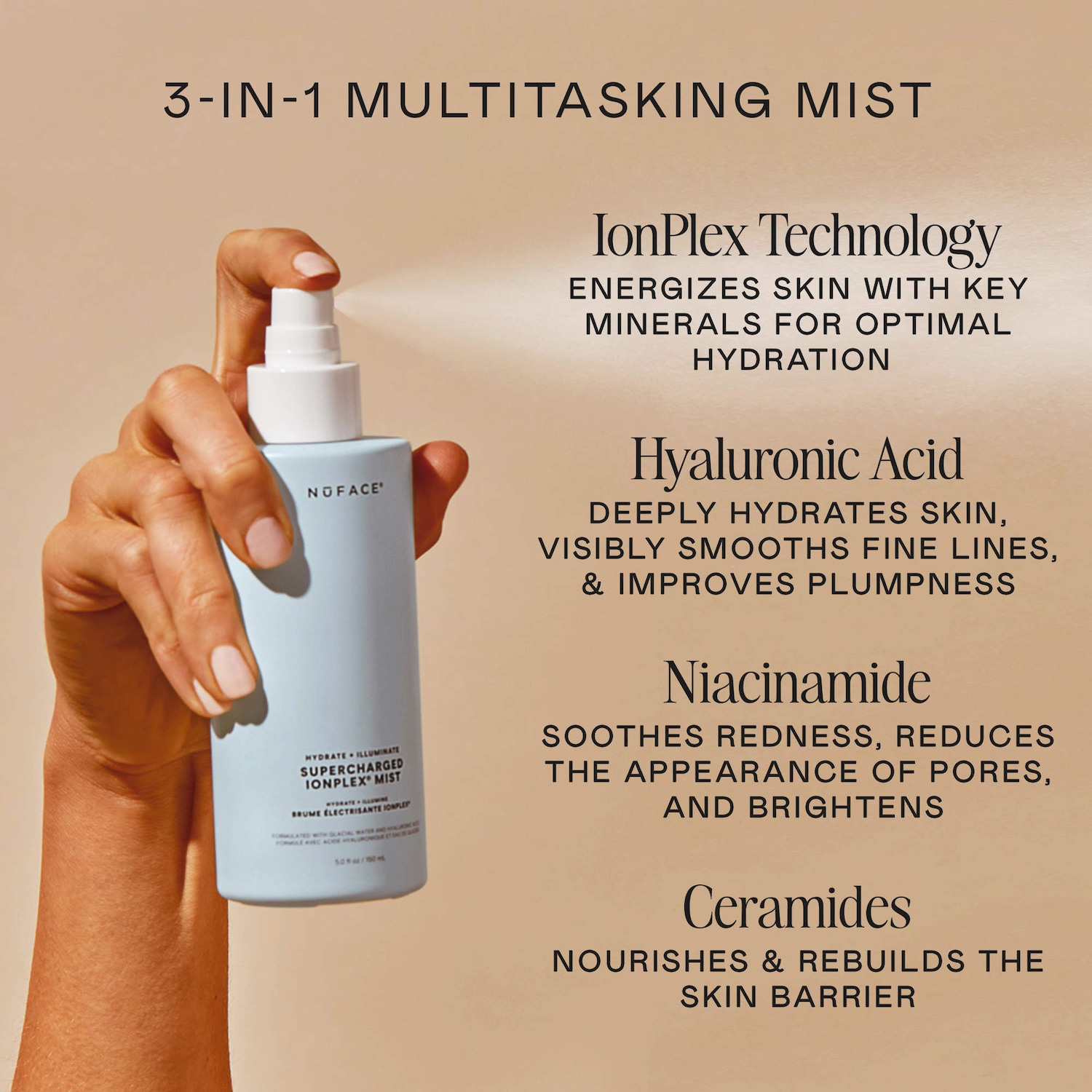 Supercharged IonPlex® Facial Mist - NuFACE | Sephora