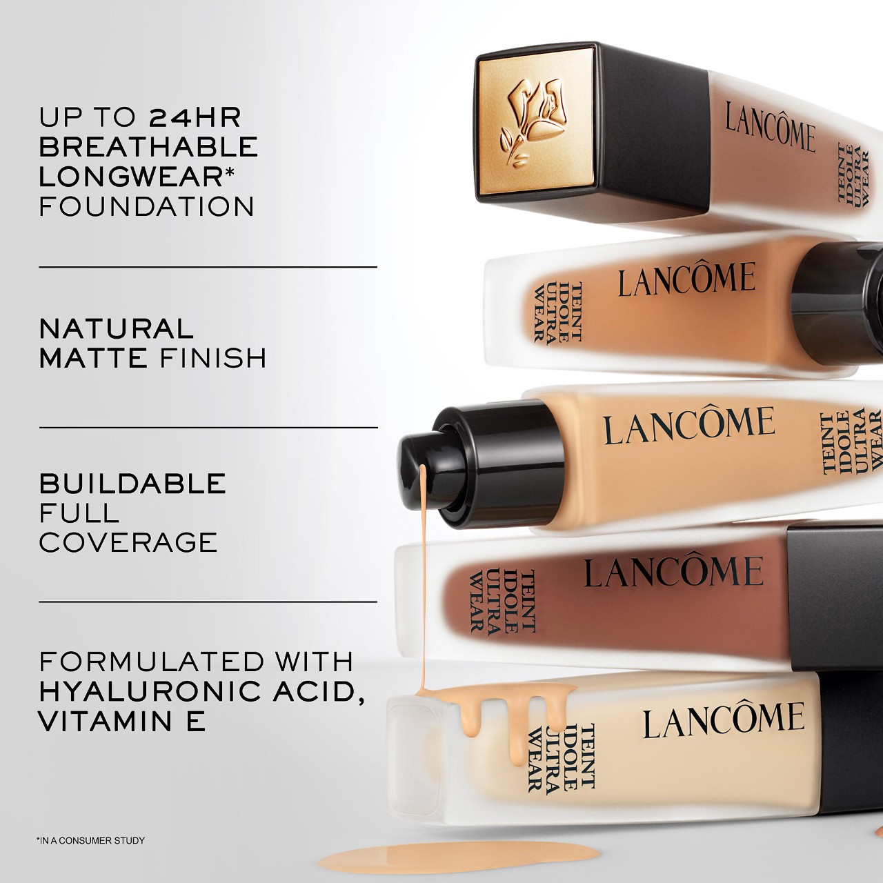 Тональная основа с натуральным матовым финишем Lancôme Teint Idole Ultra Wear — фото 6