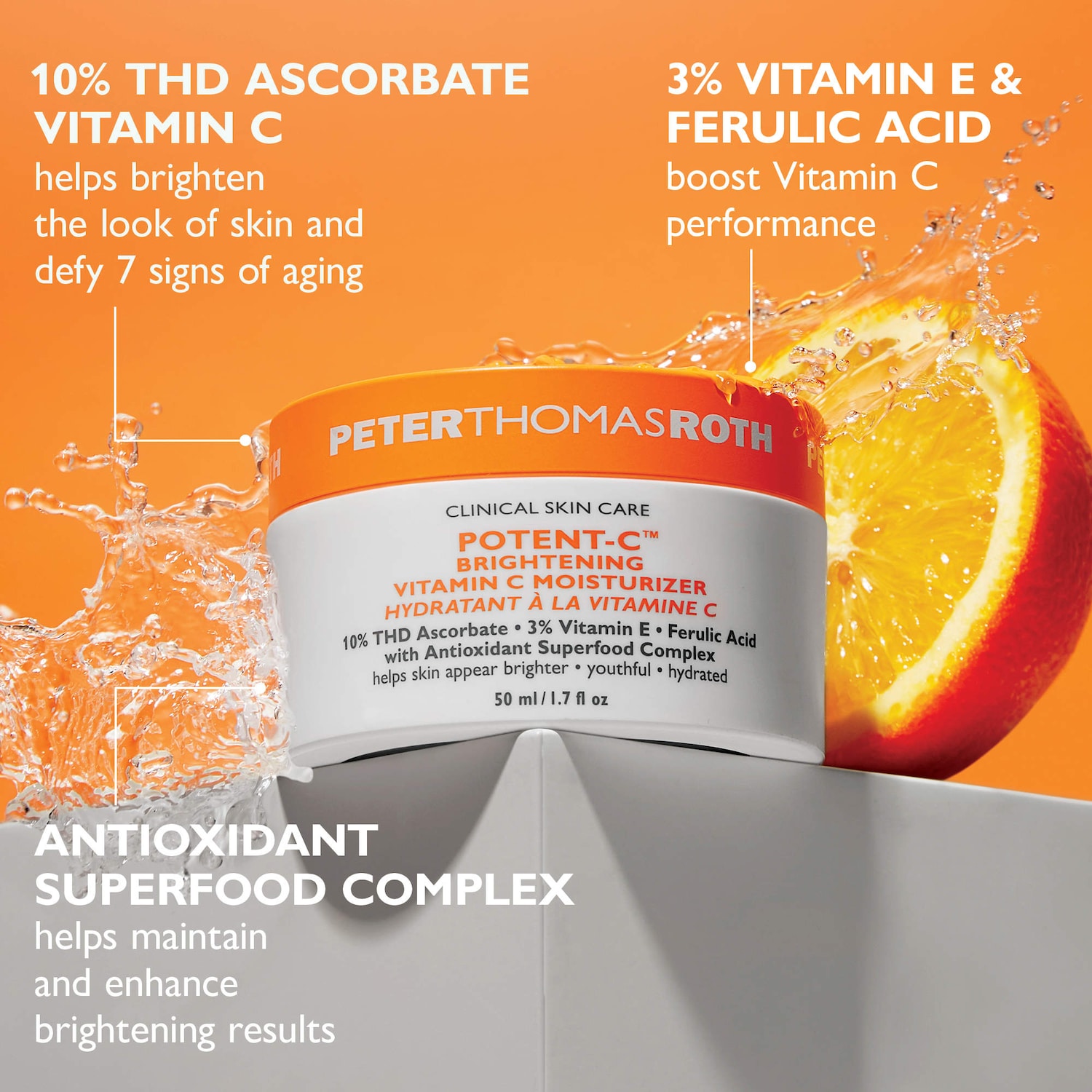 Осветляющий увлажняющий крем с витамином C Peter Thomas Roth Potent-C — фото 4