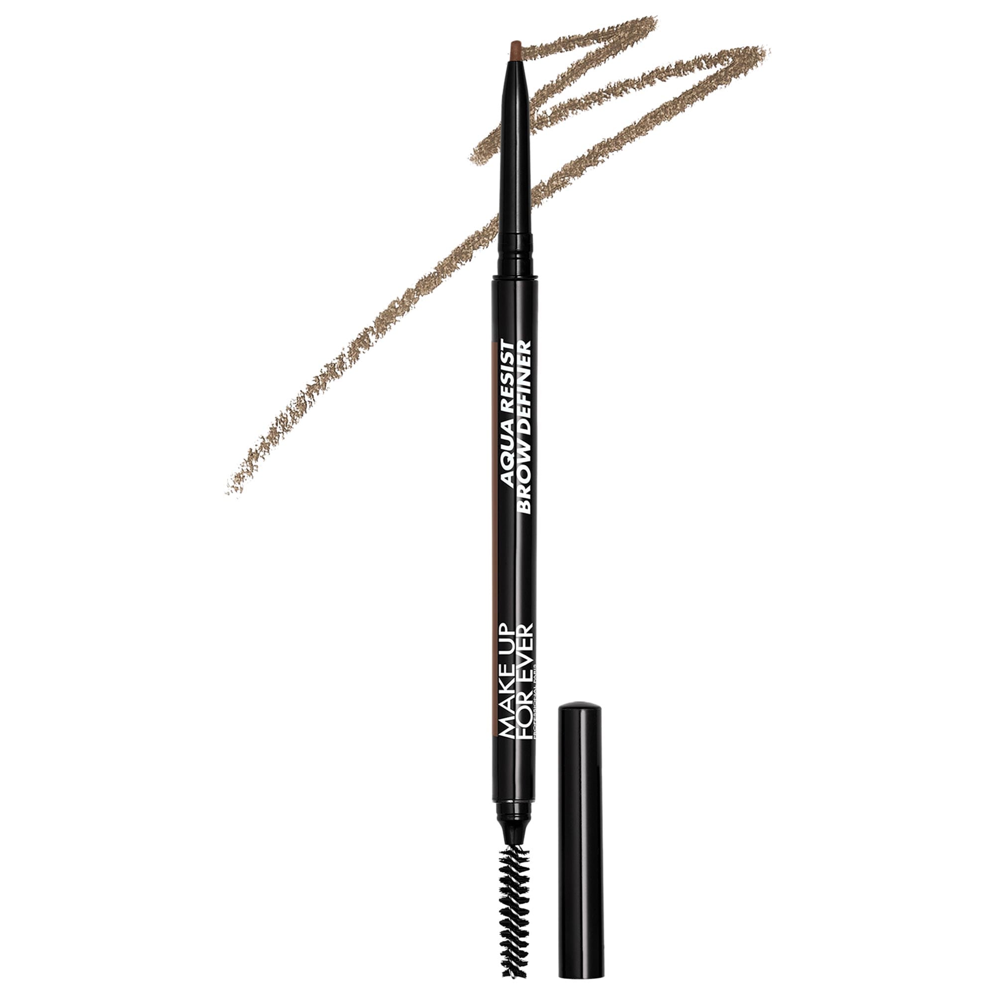 Make Up For Ever Aqua Resist Waterproof Eyebrow Definer Pencil 25 - Medium Ash .003 oz / .09 G In White