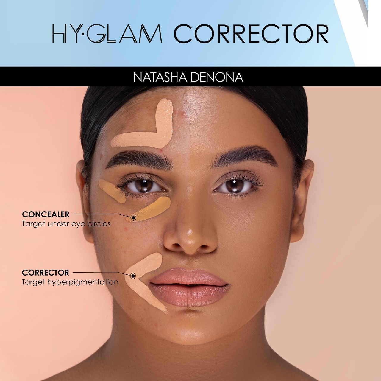 Hy-Glam Brightening & Hydrating Medium to Full Coverage Crease Proof Serum Color Corrector