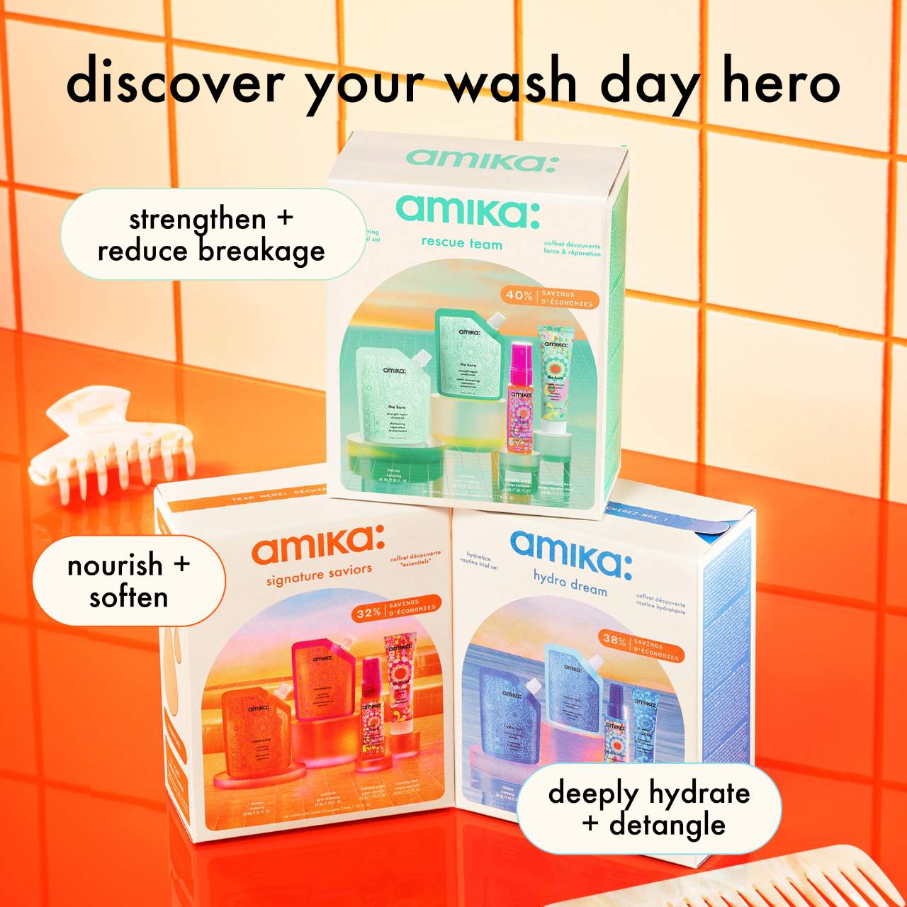 Rescue Team Strengthening Repair Trial Set - amika | Sephora