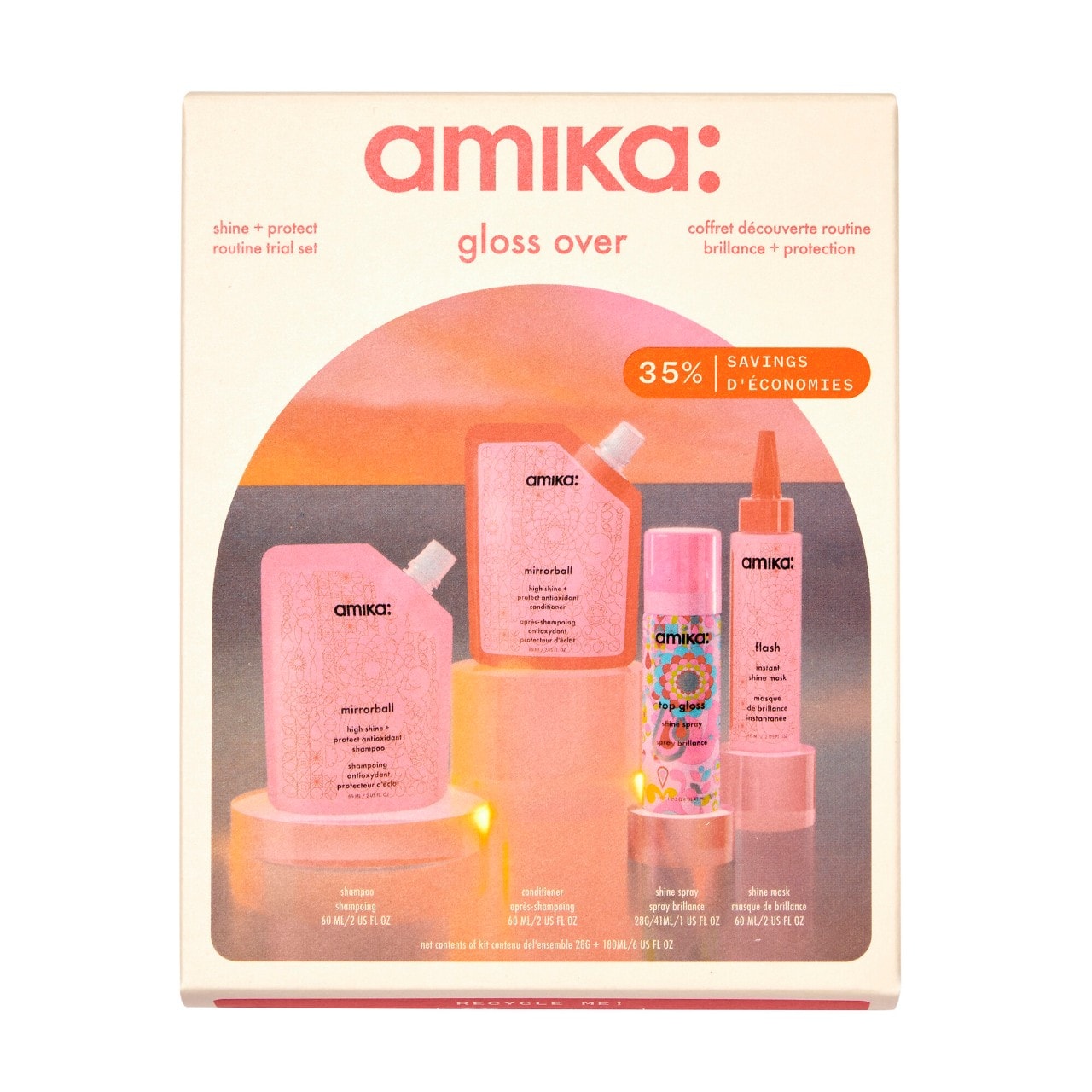 Amika Mini Mirrorball Shampoo & Conditioner Set Pacific City