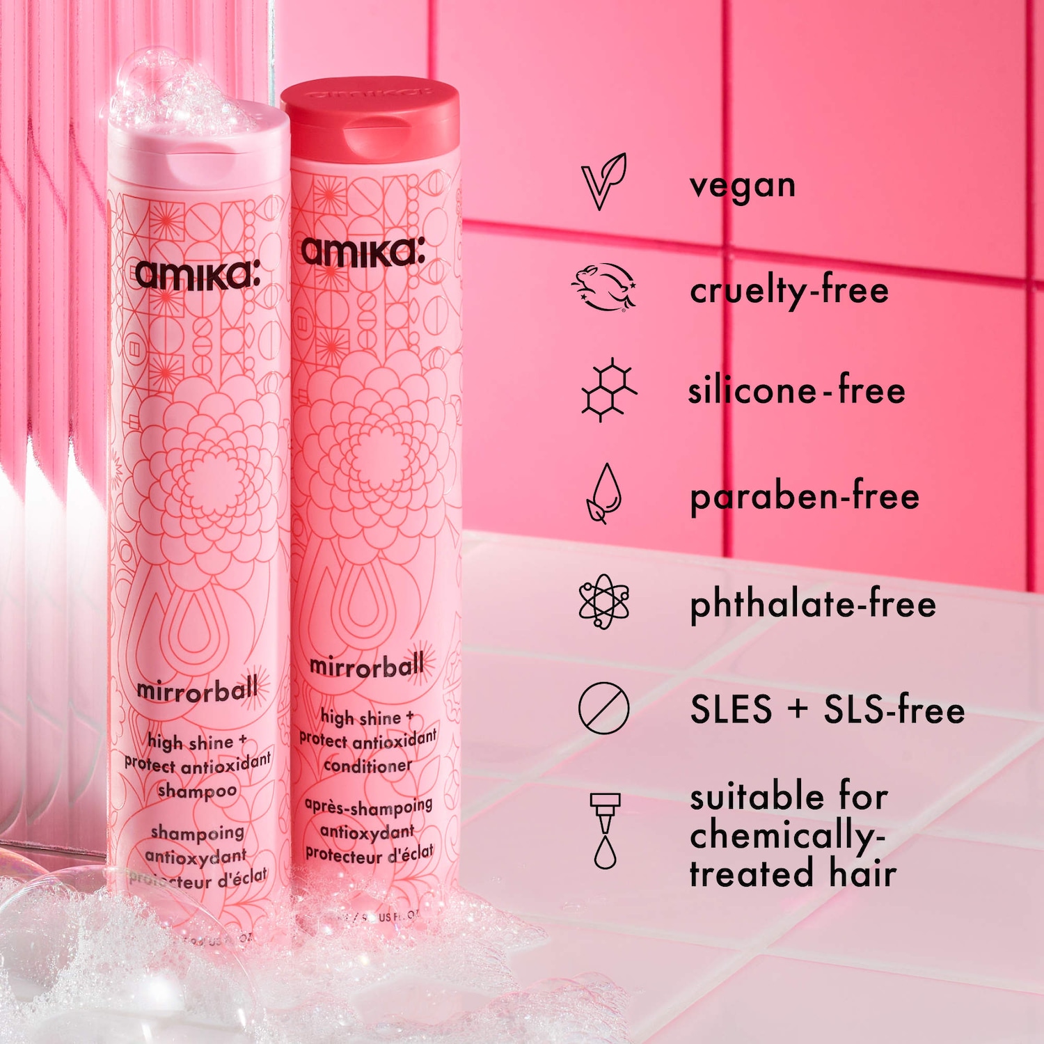 Mirrorball High Shine + Protect Antioxidant Shampoo - amika | Sephora