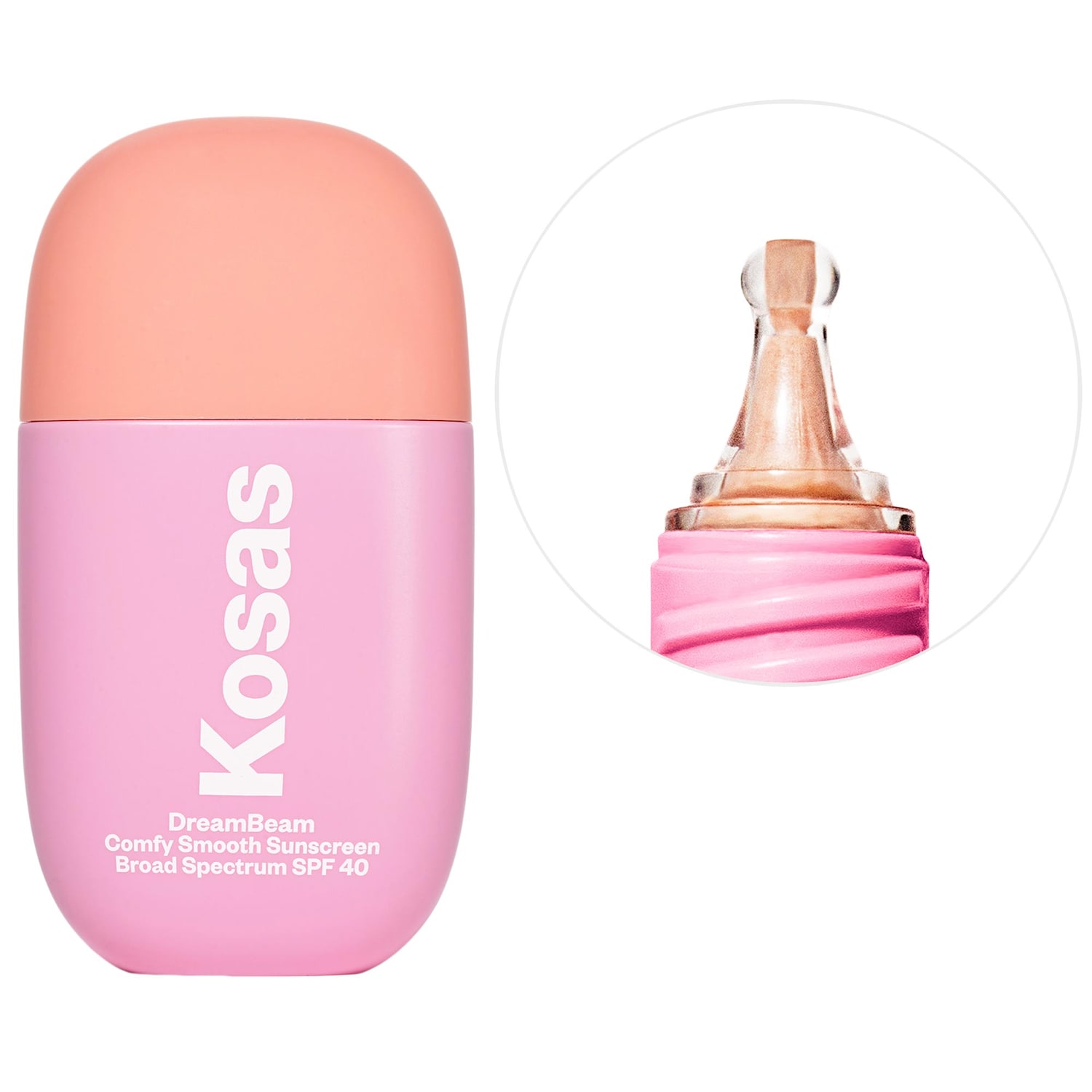 Минеральный солнцезащитный крем без силикона Kosas DreamBeam SPF 40 с пептидами — фото 1
