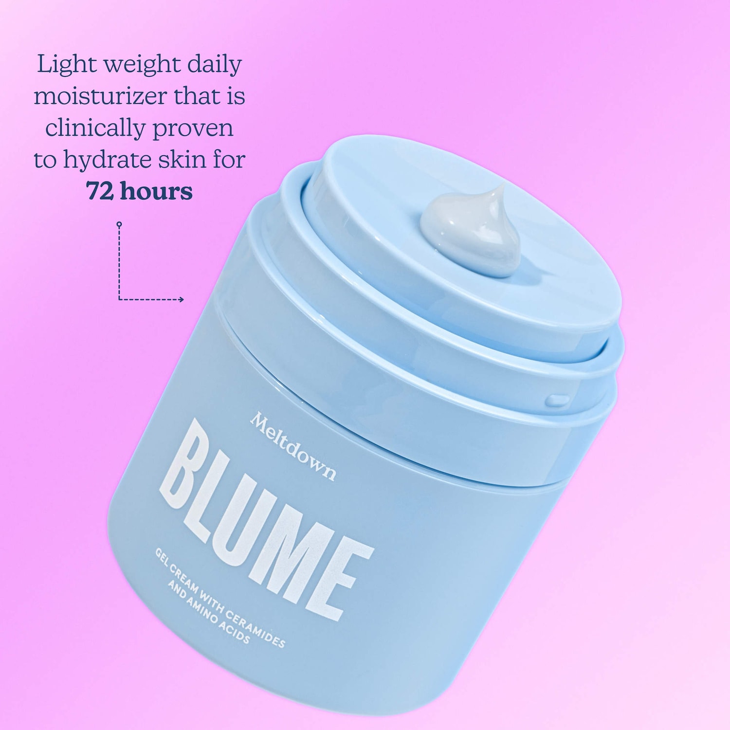 Crème gel pour peau à tendance acnéique Meltdown avec 72 heures d’hydratation