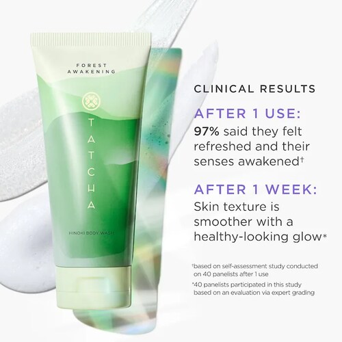 This exfoliating body wash features the use of Hinoki, a type of cypress tree found predominantly in Japan. Renowned for its therapeutic properties, Hinoki has been cherished for centuries due to its distinct fragrance and skin-nourishing properties.