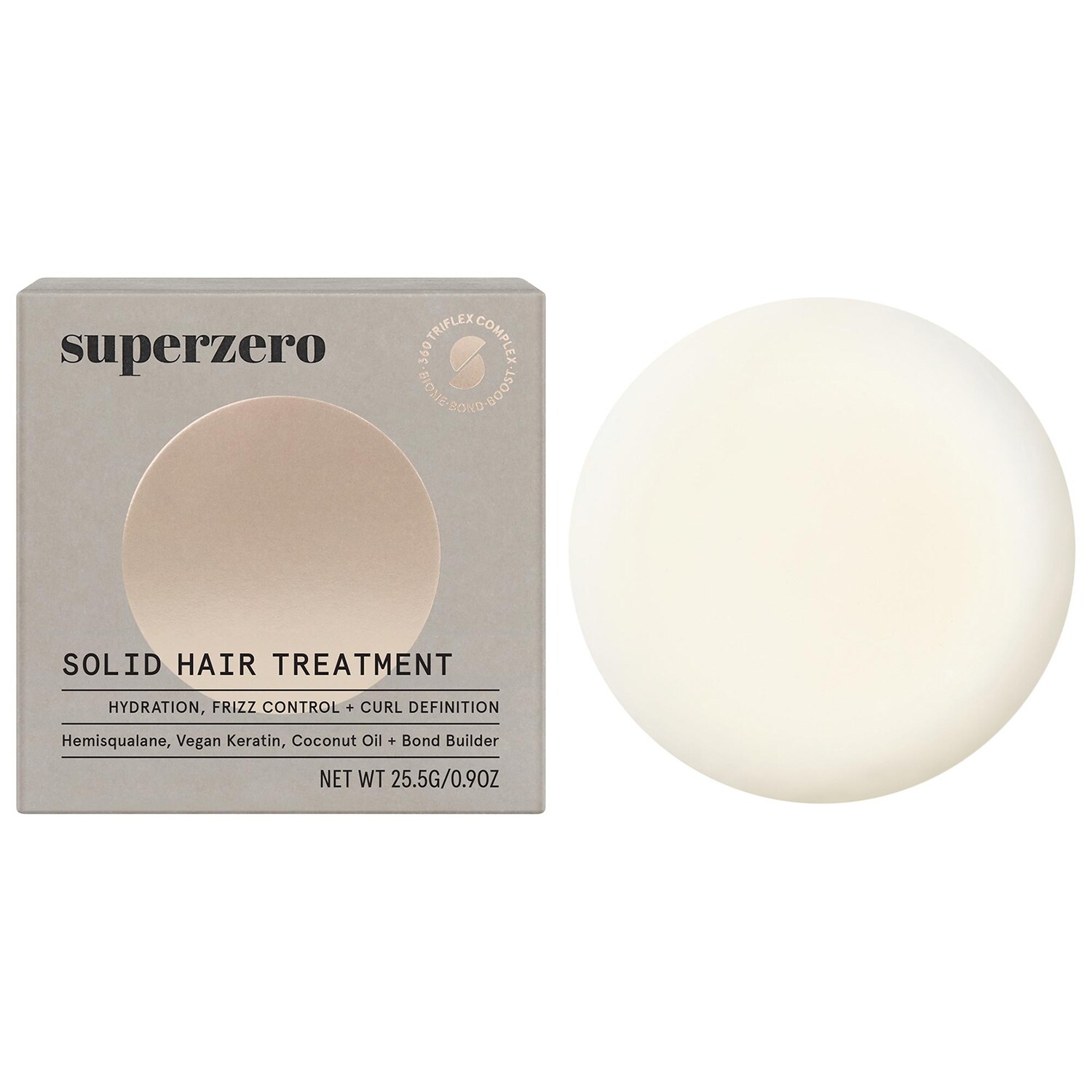 Твёрдая сыворотка для блеска волос superzero Instant Shine & Anti Frizz — фото 1
