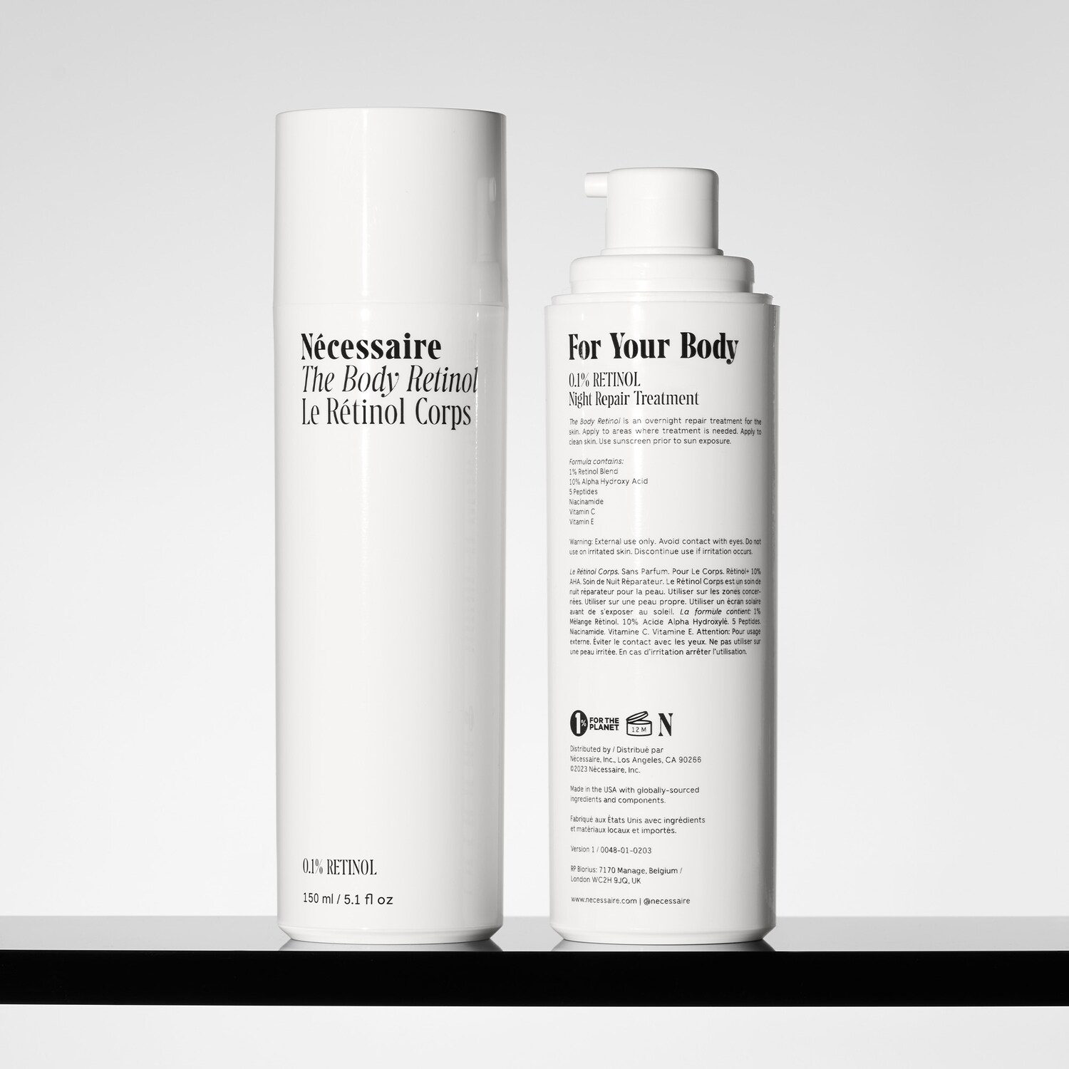 Восстанавливающая сыворотка для тела с ретинолом и 5 пептидами Nécessaire The Body Retinol — фото 4