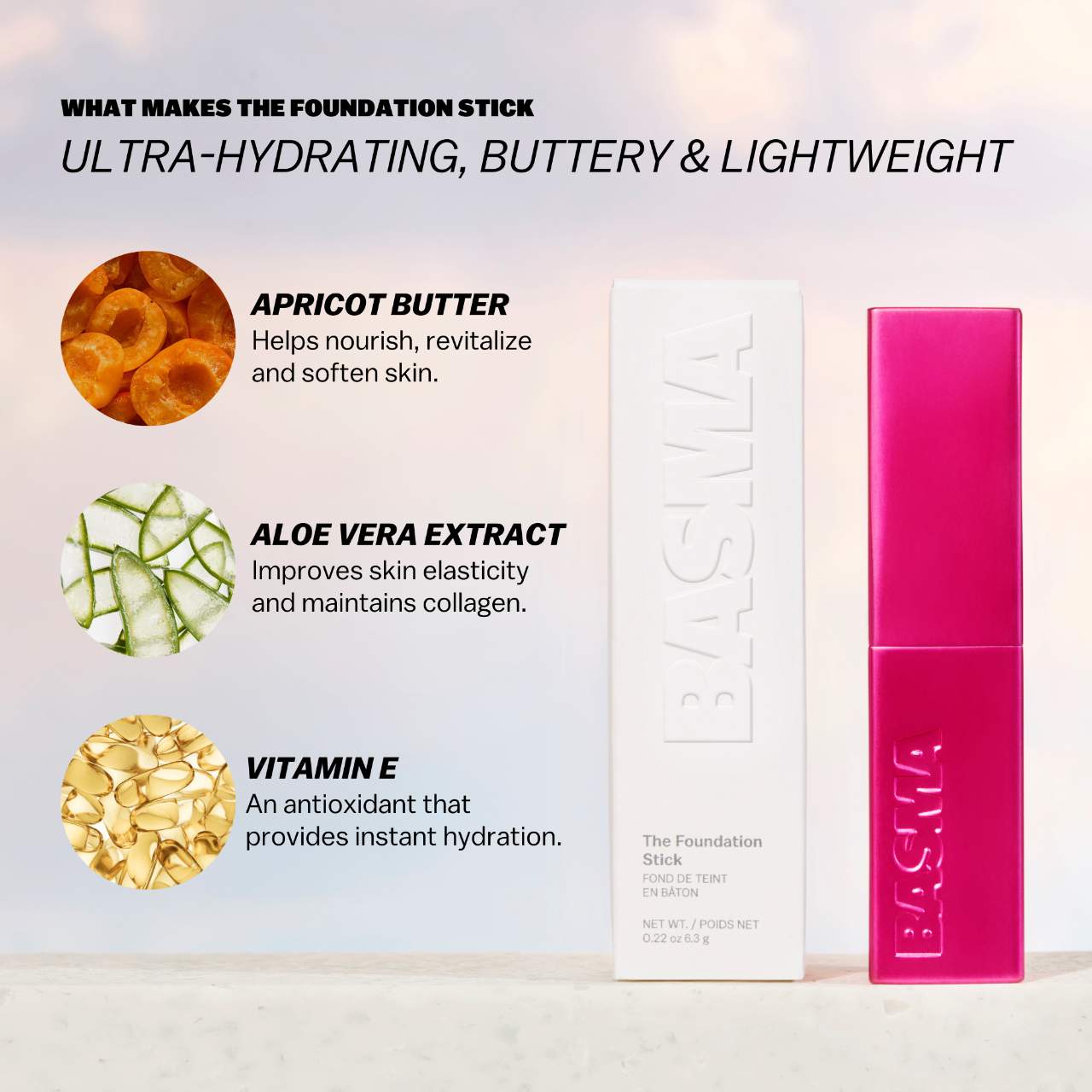 The Foundation Stick for Hydrating, Buildable Coverage and Natural Finish