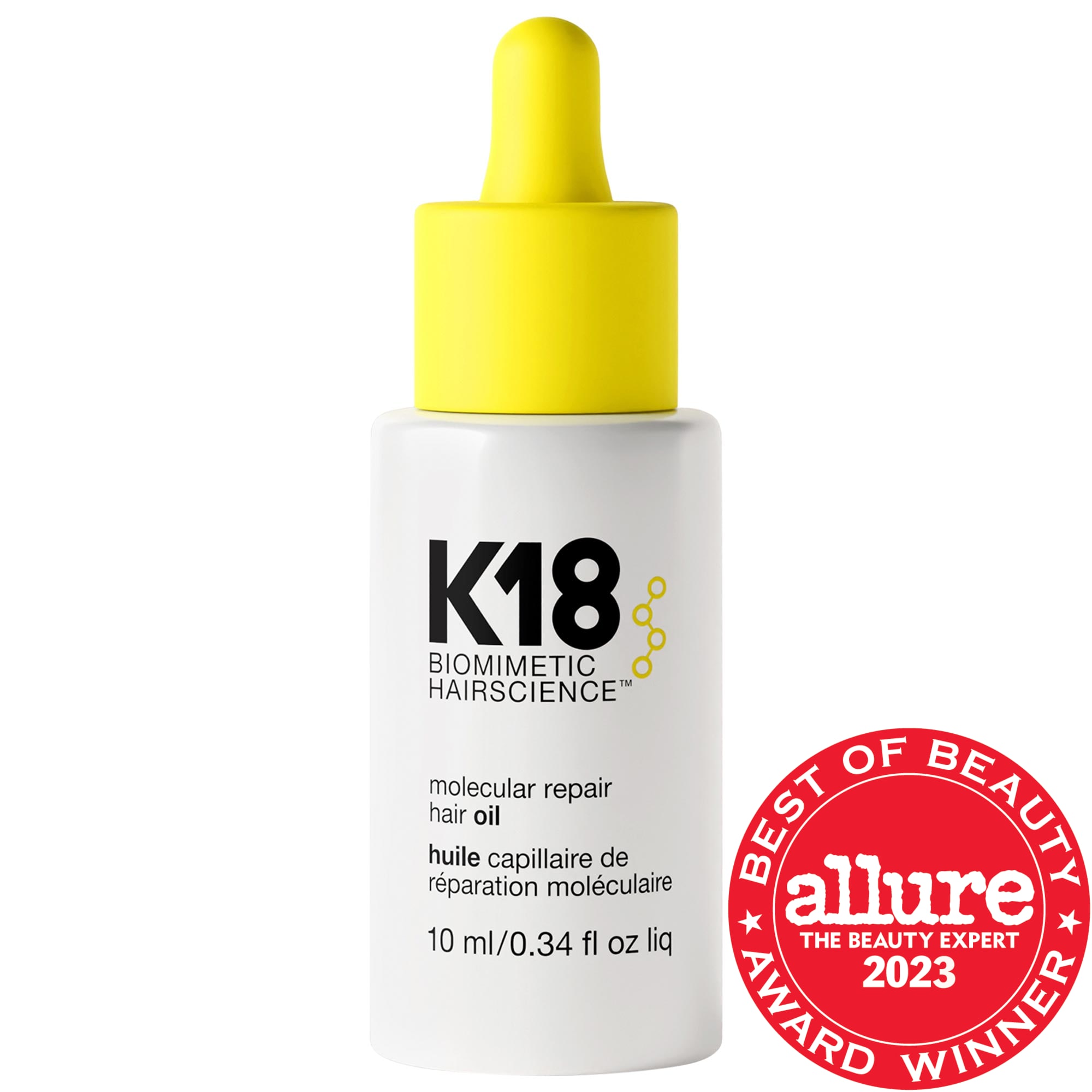 K18 Biomimetic Hairscience Mini Molecular Repair Hair Oil 0.34 oz / 10 mL