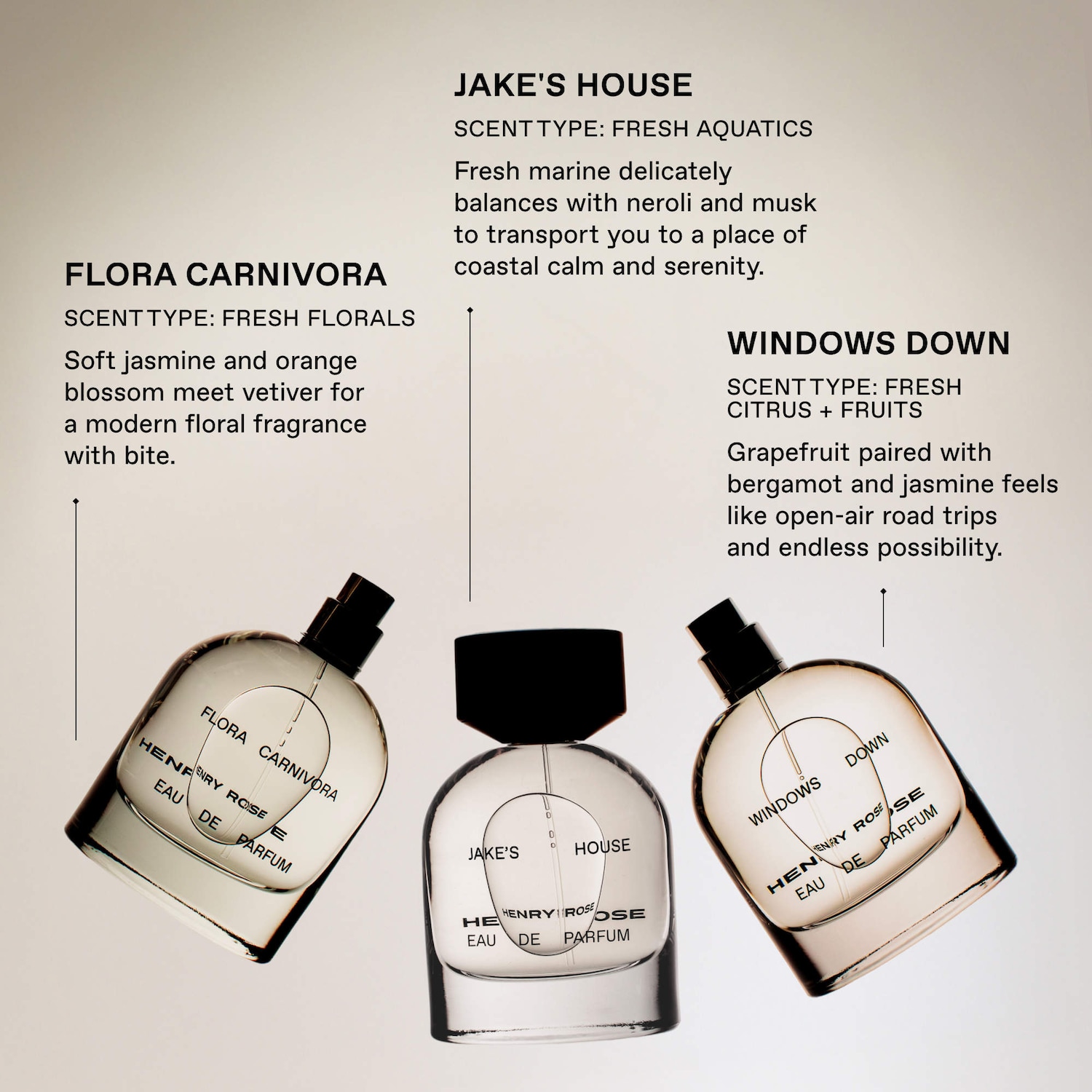 Flora Carnivora Eau de Parfum with Jasmine + Tuberose - Henry Rose