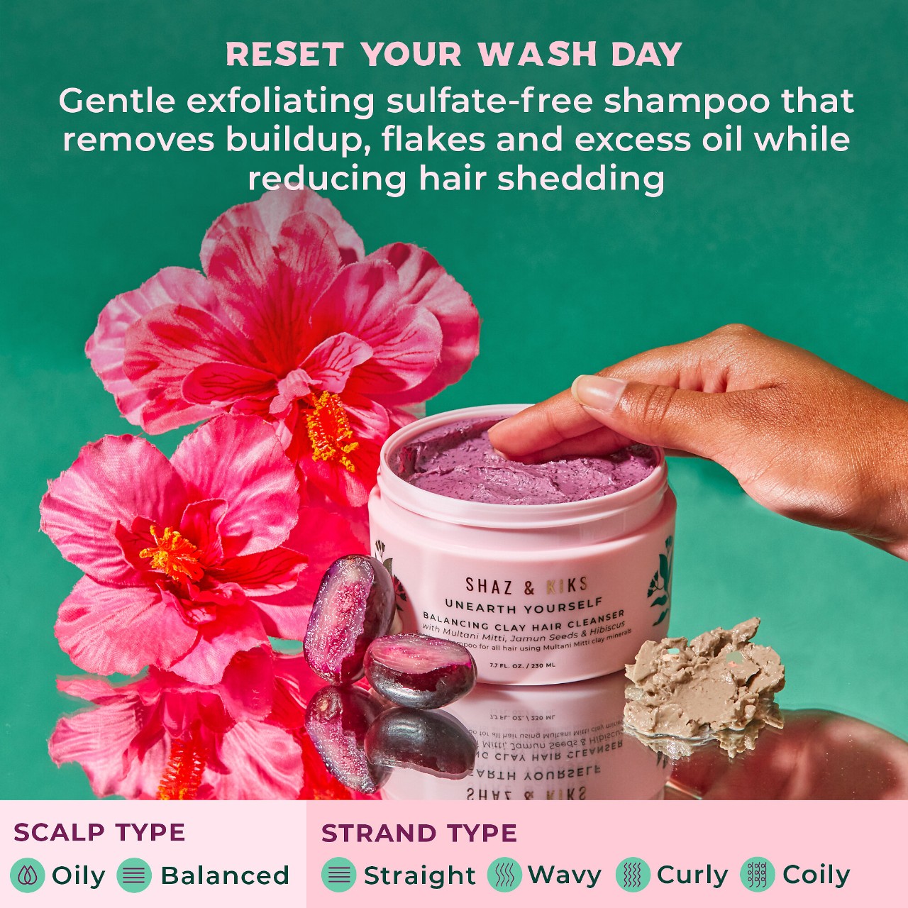 Shaz & Kiks Balancing Clay Hair Cleanser Shampoo Big Apple Buddy