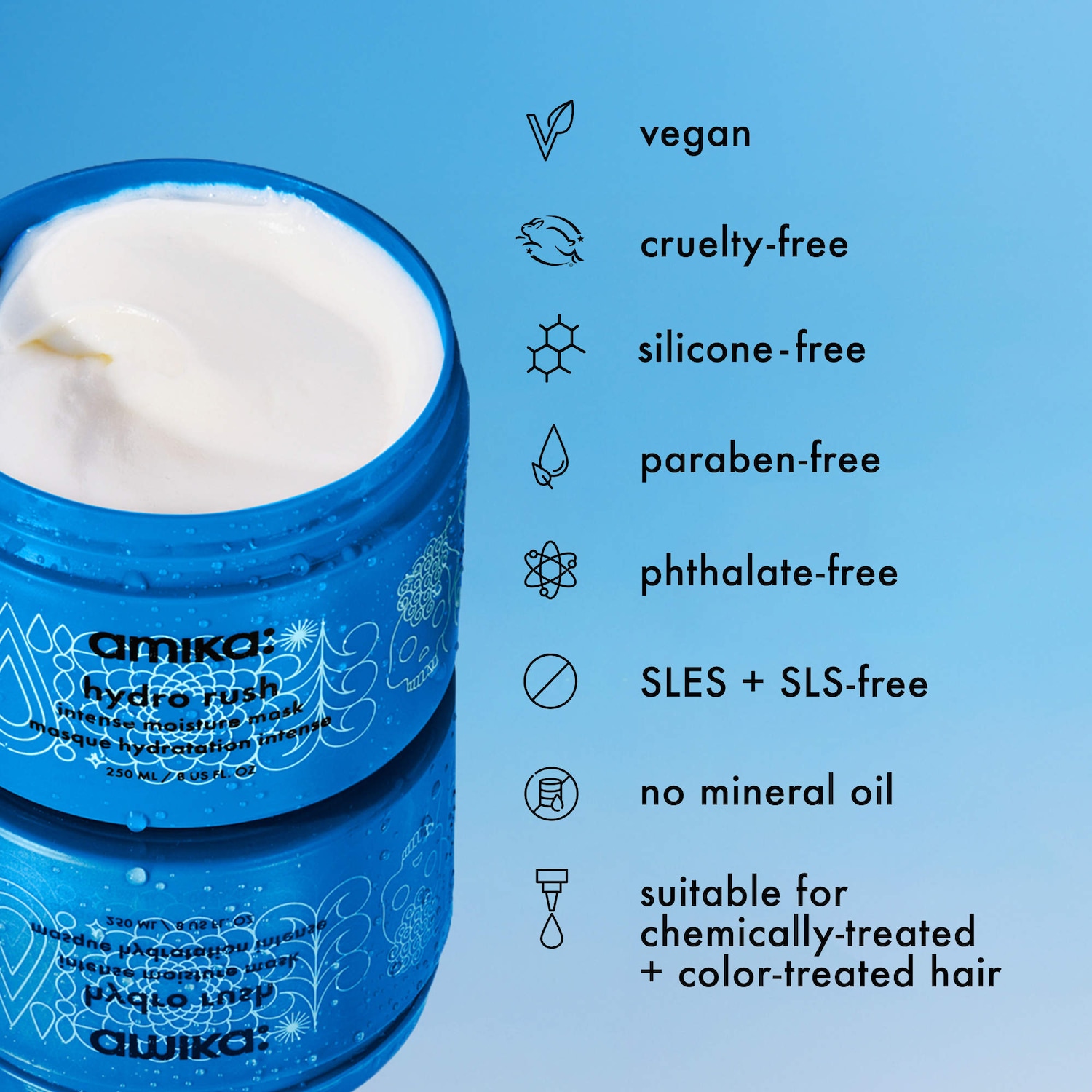 Hydro Rush Intense Moisture Hair Mask with Hyaluronic Acid
