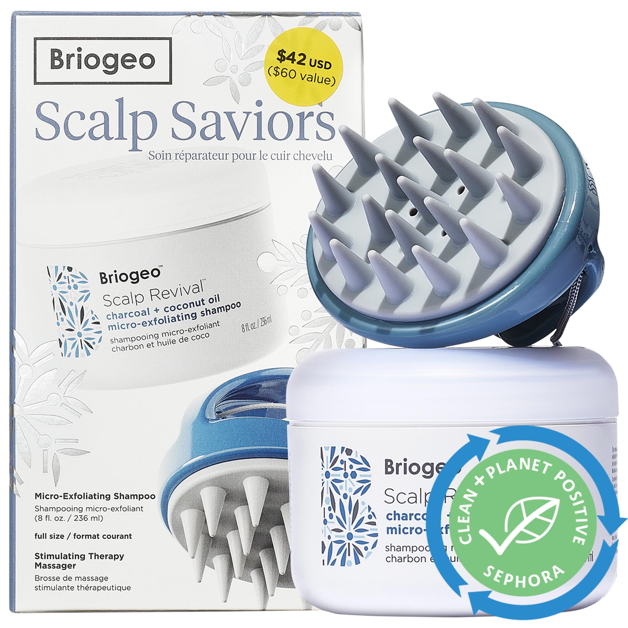 Briogeo Scalp Revival Shampoo + Scalp Massager Gift Set