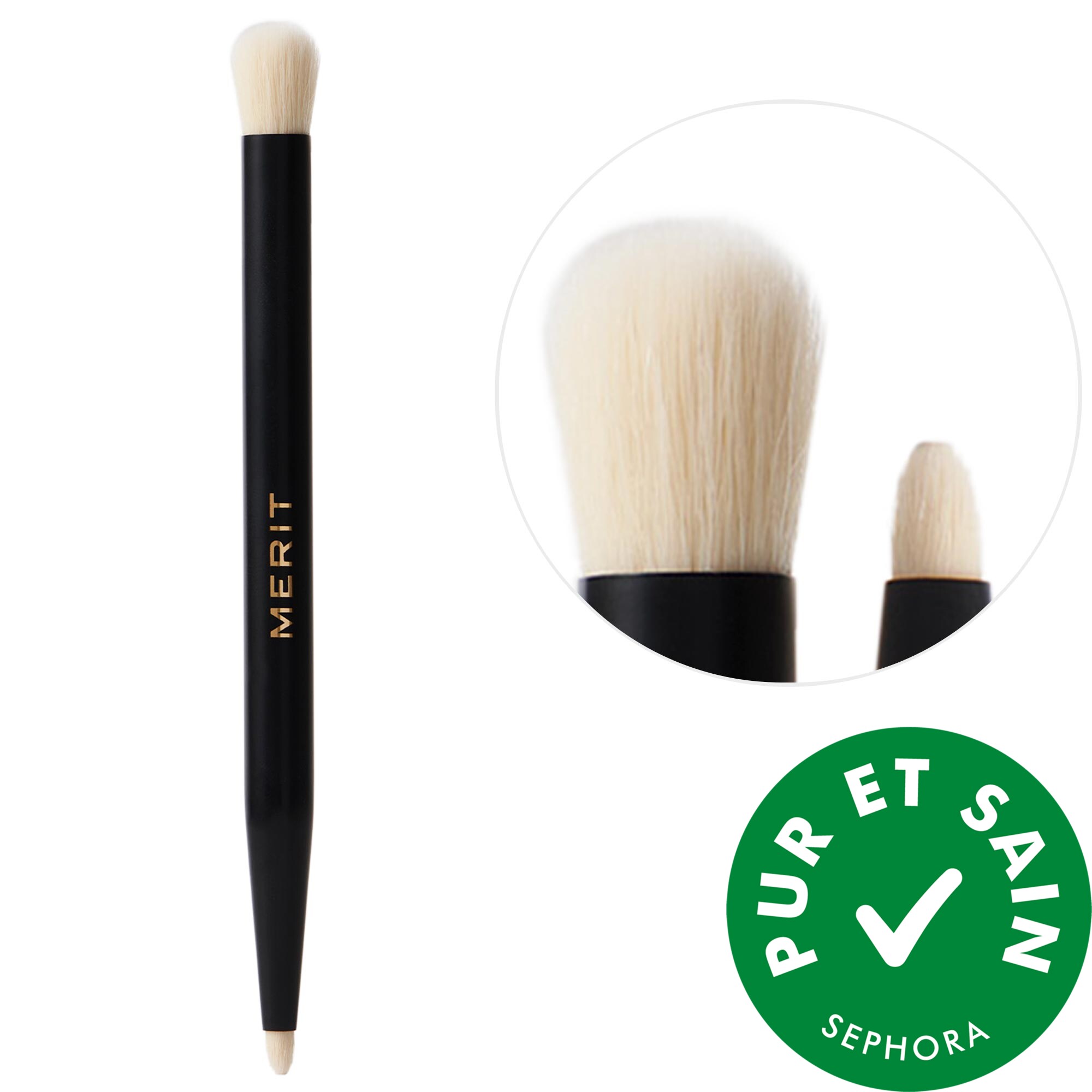 MERIT Pinceau pour fard à paupières à double face n° 2