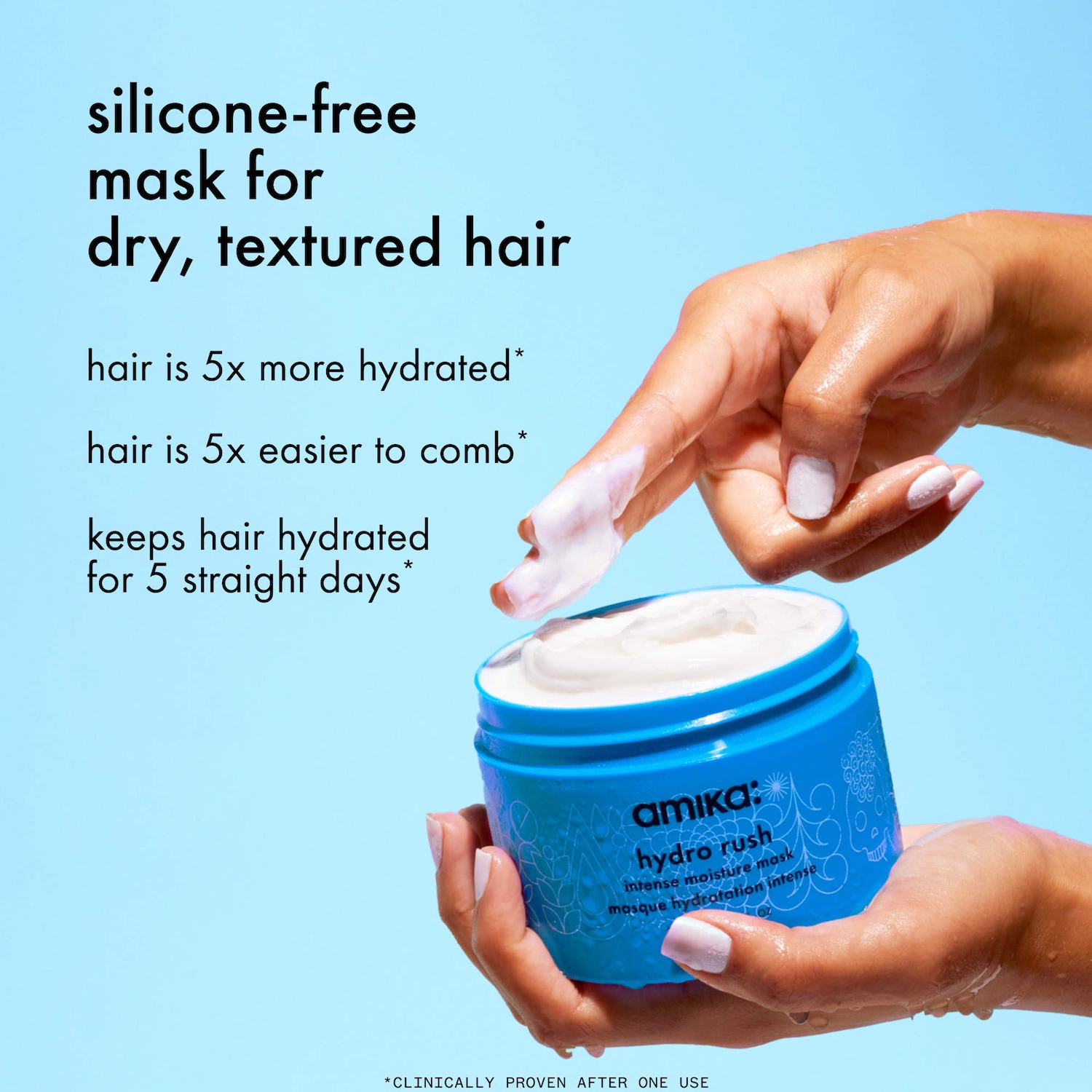 Hydro Rush Intense Moisture Hair Mask with Hyaluronic Acid - amika