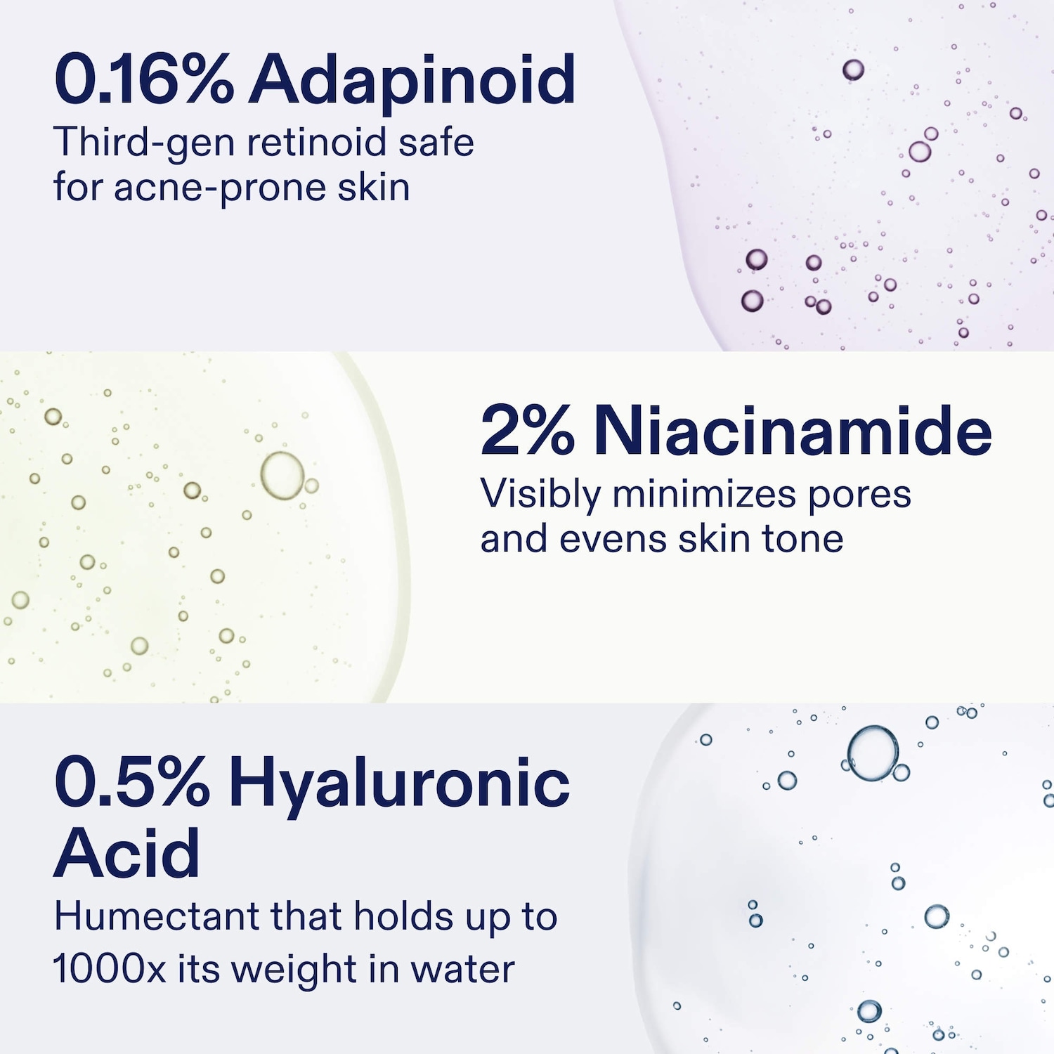 Gel à l’adapinoïde avec niacinamide et squalane acne+