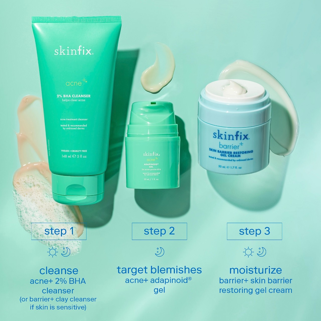Гель с ниацинамидом и скваланом против акне Skinfix acne+ adapinoid — фото 7