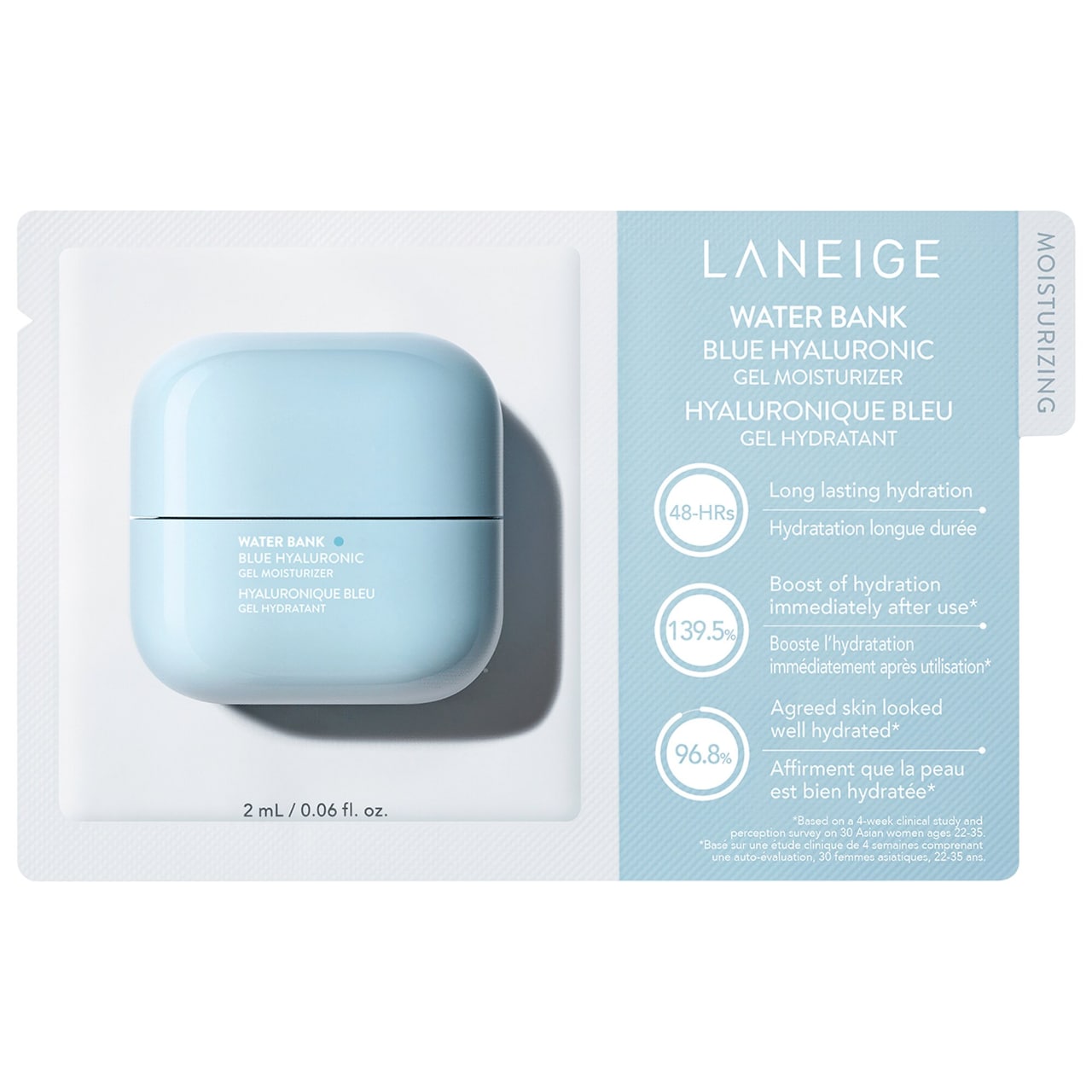 LANEIGE Water Bank Hyaluron Blue Feuchtigkeitscreme – 20 Ml, Für Normale Haut