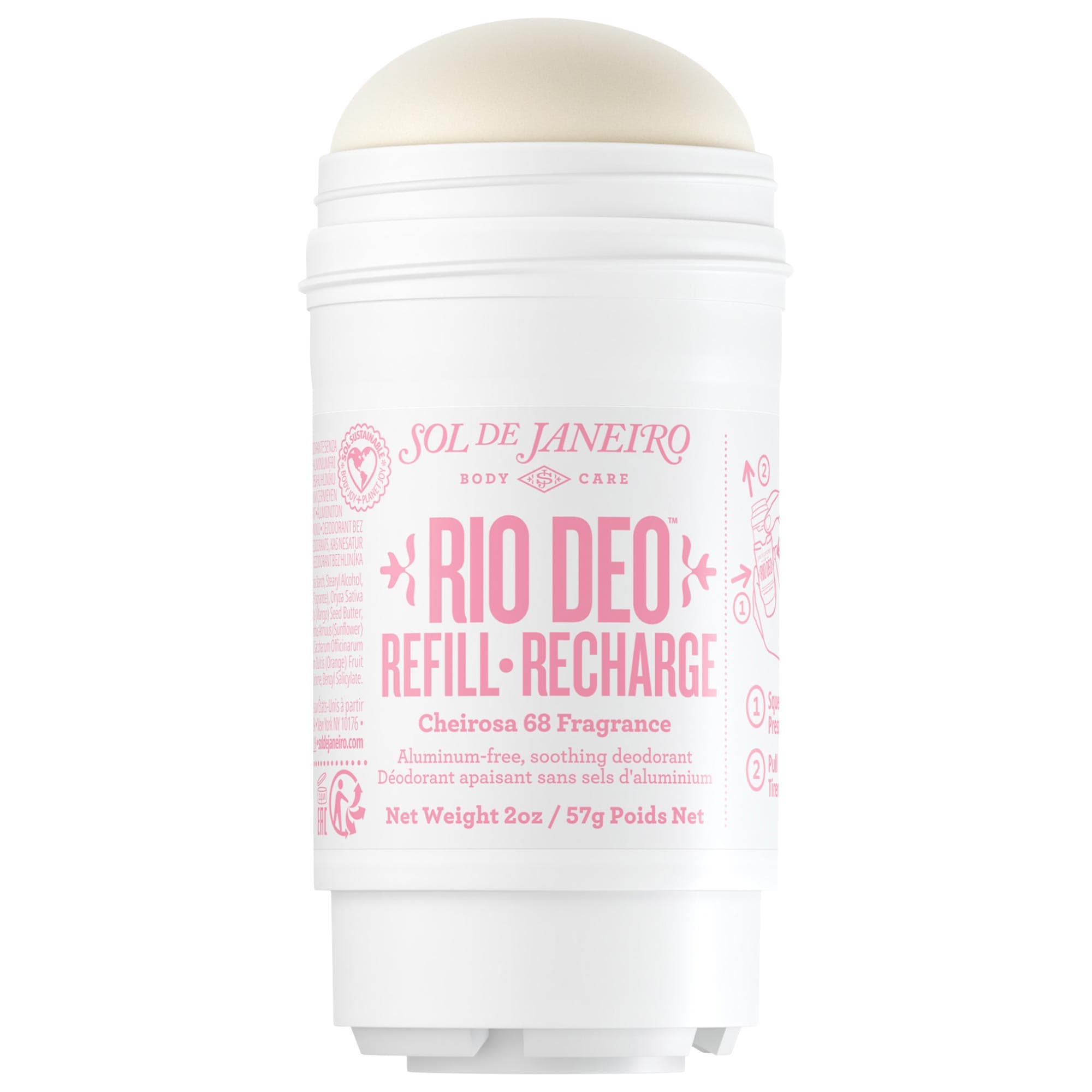 Sol de Janeiro Rio Deo Aluminum-Free Refillable Deodorant Cheirosa 68 - 2.0 oz (Refill)