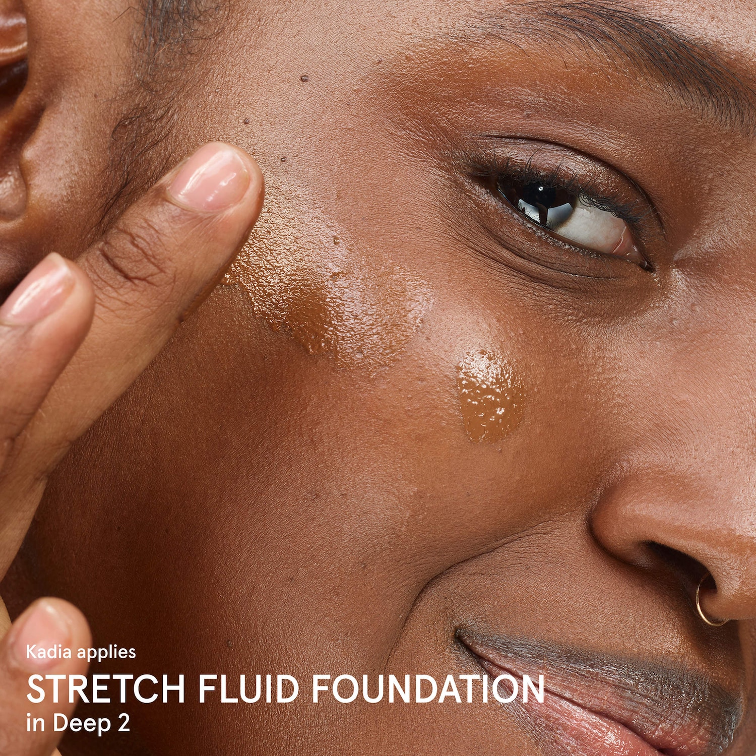 Stretch Fluid Foundation for Buildable Coverage